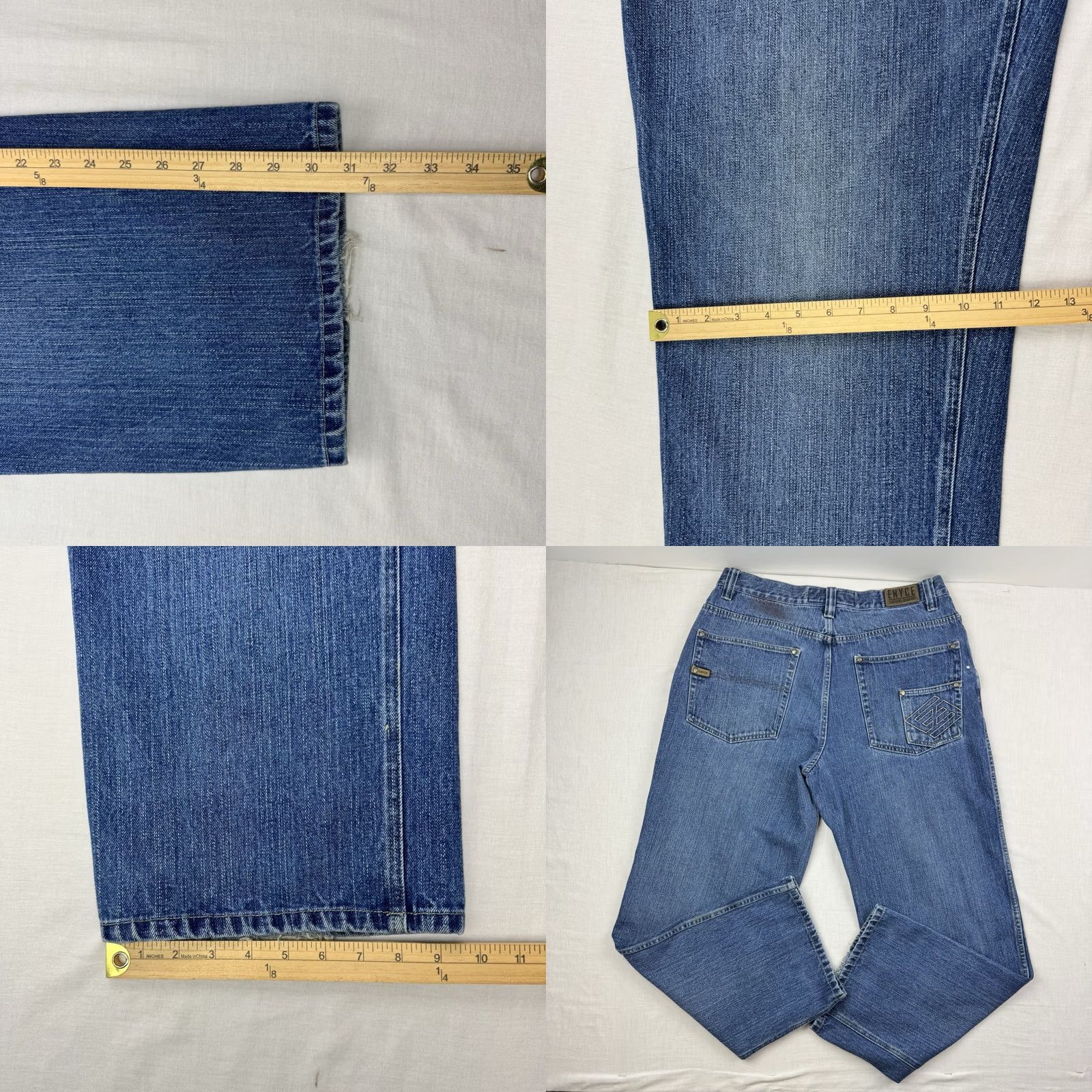 Enyce VINTAGE enyce Jeans Mens 34 Blue Baggy Adult 34x30 Grunge Hipster Punk Wide Leg Y2K 90s Size US 34 / EU 50 - 9 Thumbnail