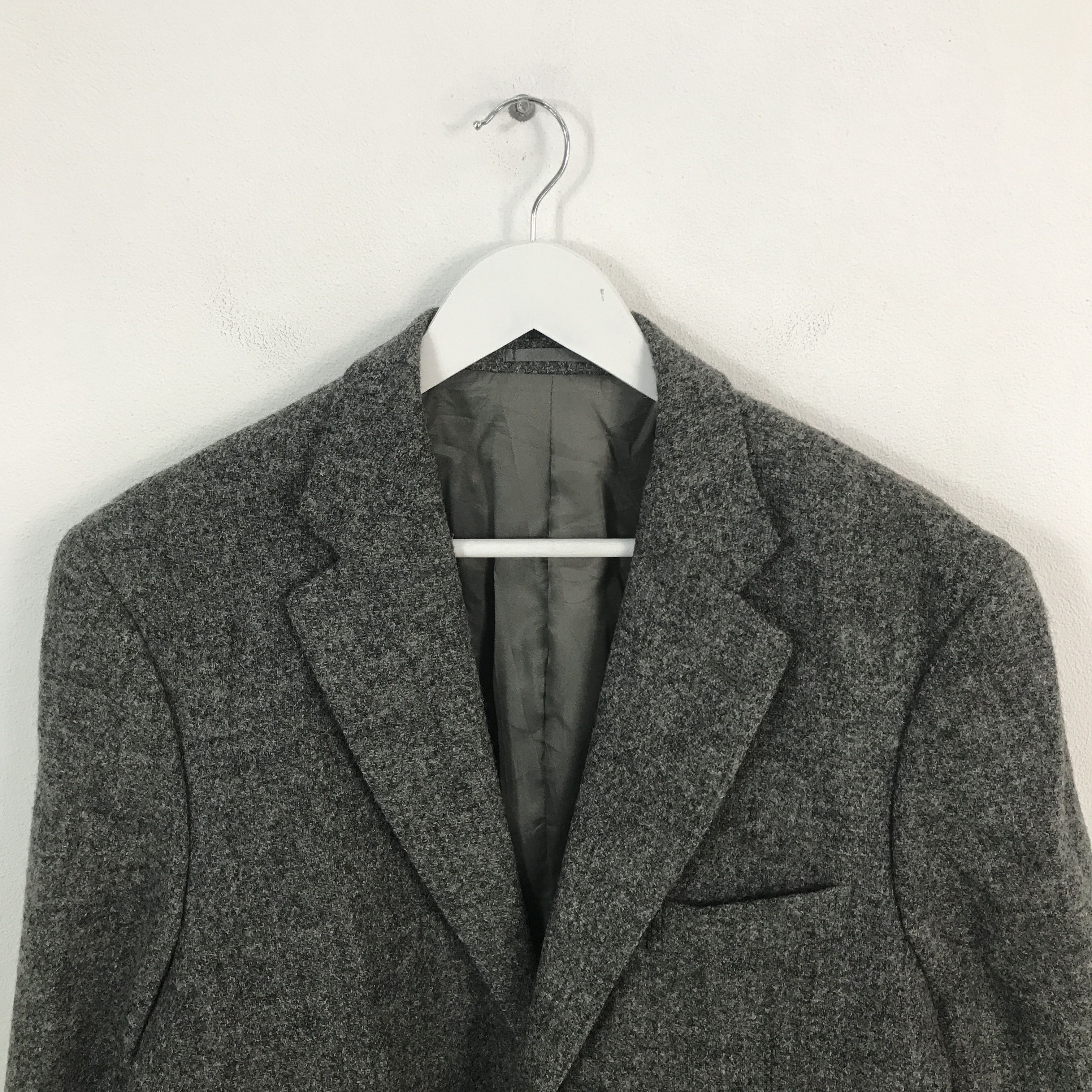 Harris Tweed × Vintage Rare harris tweed classic blazer gray jacket Size US L / EU 52-54 / 3 - 2 Thumbnail