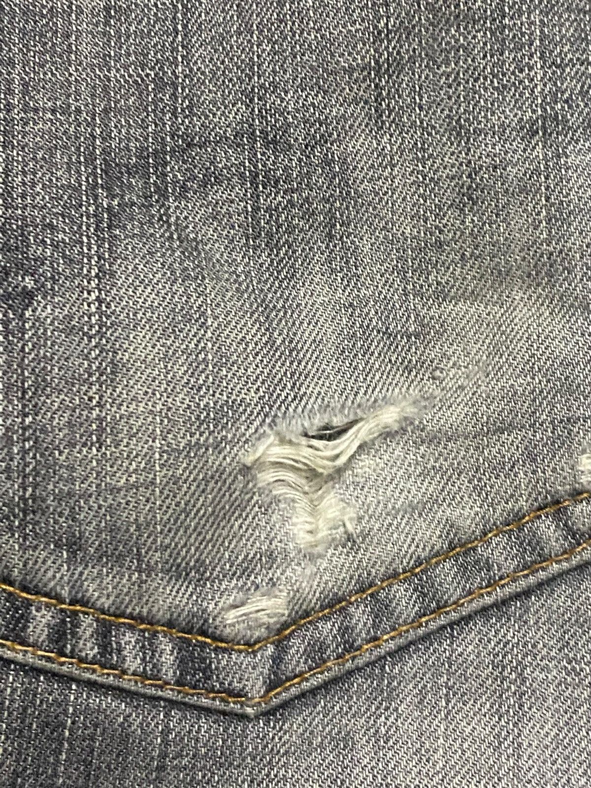 Japanese Brand Edwin 503 Denim Acid Wash Stain Distressed Loose Jeans Size US 30 / EU 46 - 18 Thumbnail