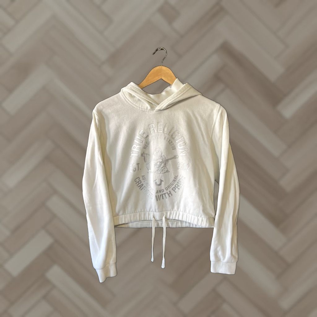 True Religion True Religion Hoodie Womens White Cropped Pullover Graphic Size M Size M / US 6-8 / IT 42-44 - 1 Thumbnail