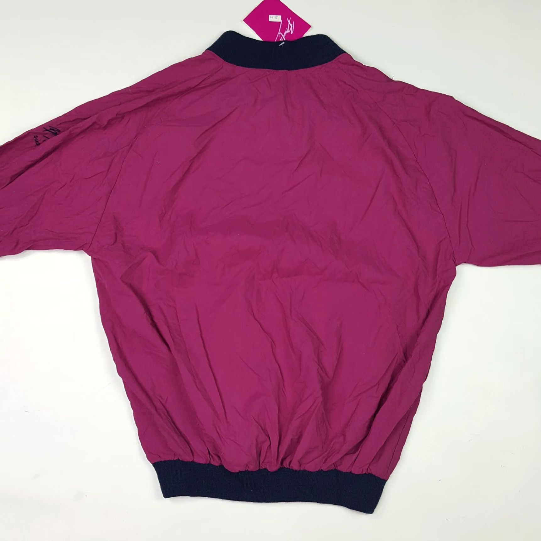 Pinko VINTAGE Bruce Clark Pink Pullover Jacket Women’s Size M 90s Golf Preppy Snap Jacket Regular Mens? Size M / US 6-8 / IT 42-44 - 7 Thumbnail