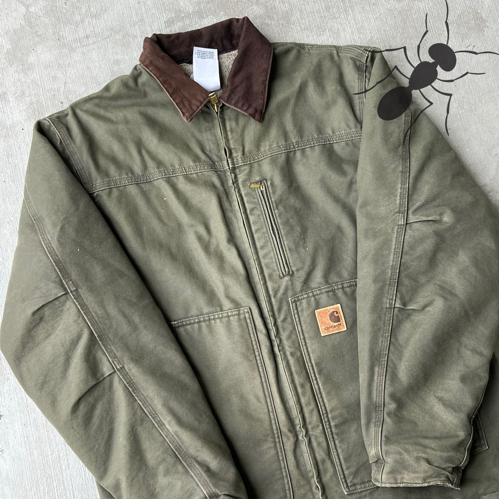 Carhartt × Vintage Carhartt C61 ARG green chore work wear jacket Size US L / EU 52-54 / 3 - 2 Thumbnail