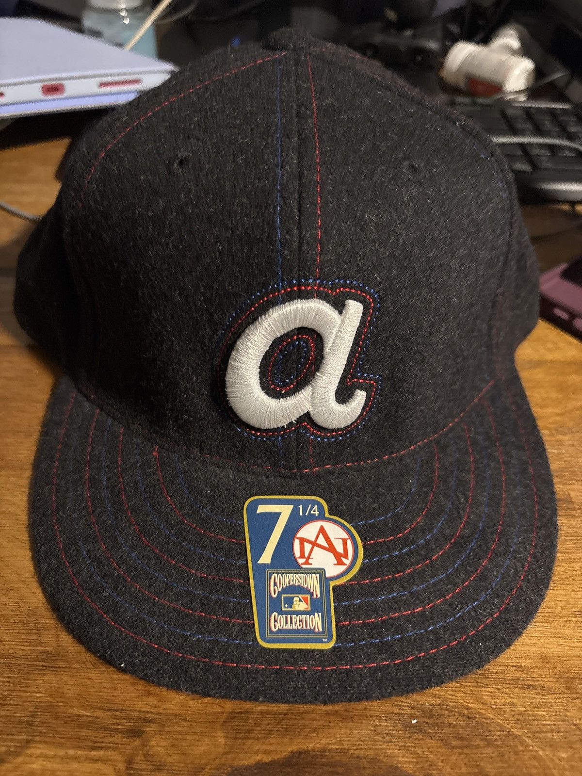 Cooperstown Collection Vintage atlanta braves fitted cap Size 40 - 1 Thumbnail