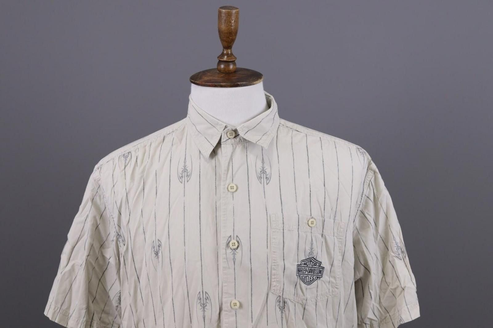 Harley Davidson Harley Davidson Racing White Motorcycle Shirt Size XL Size US XL / EU 56 / 4 - 4 Thumbnail
