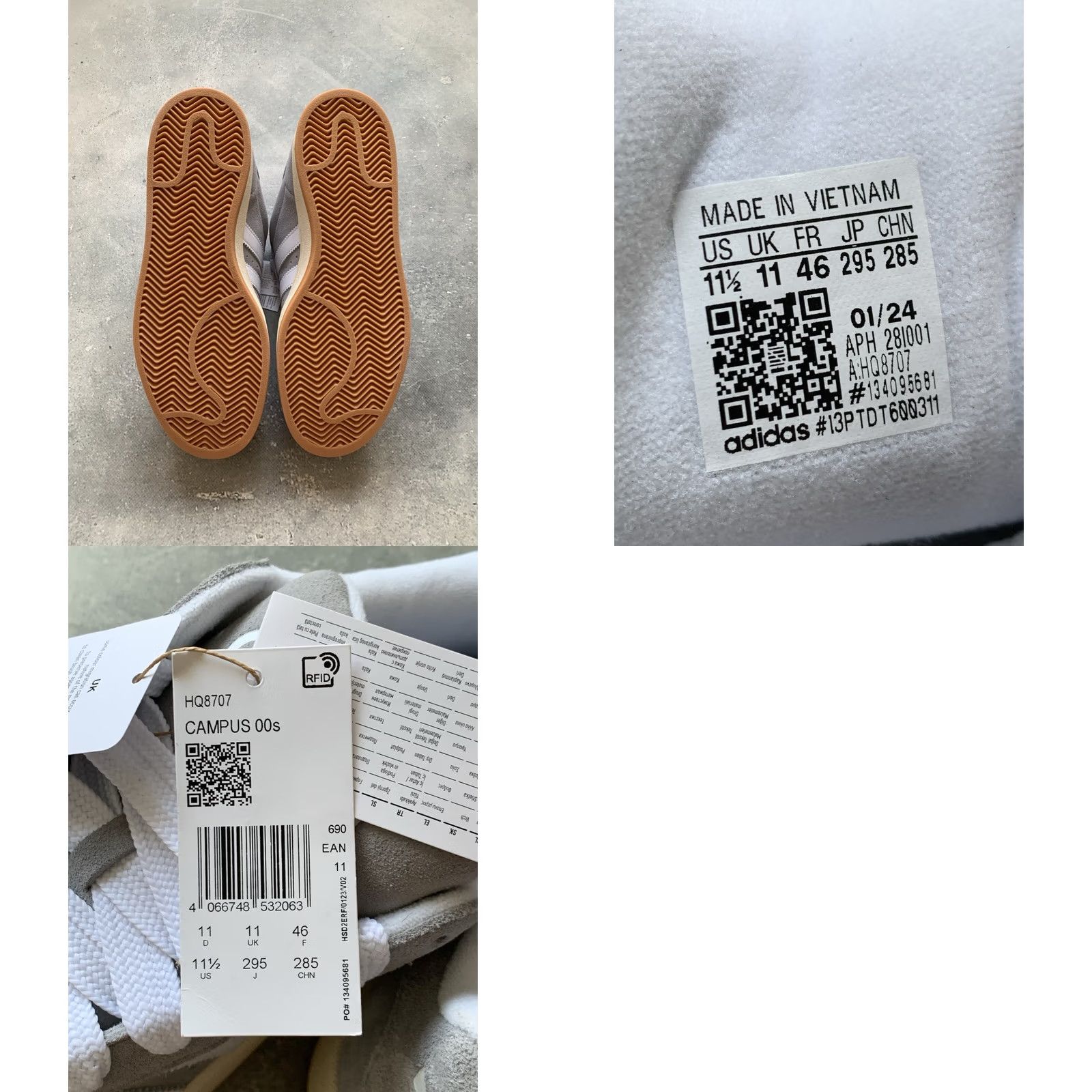 Adidas ADIDAS Campus Sneaker Shirt? (No) | Mens | US 11.5, UK 11, EU 46 | Gray Suede Campus Sneaker 2024 - HQ8707 Size US 11 / EU 44 - 8 Thumbnail