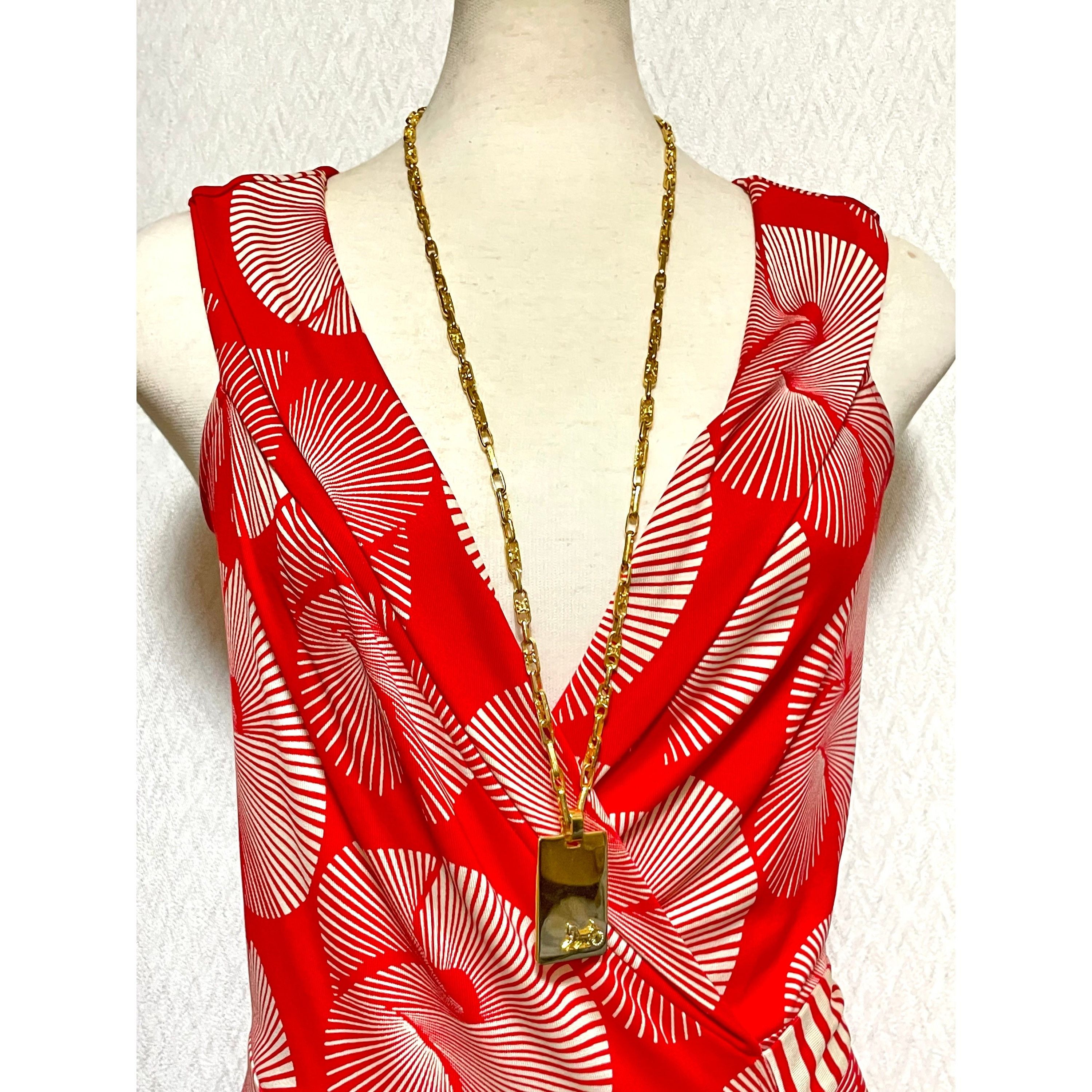 Celine Vintage Celine golden long necklace with triomphe logo Size ONE SIZE - 8 Thumbnail