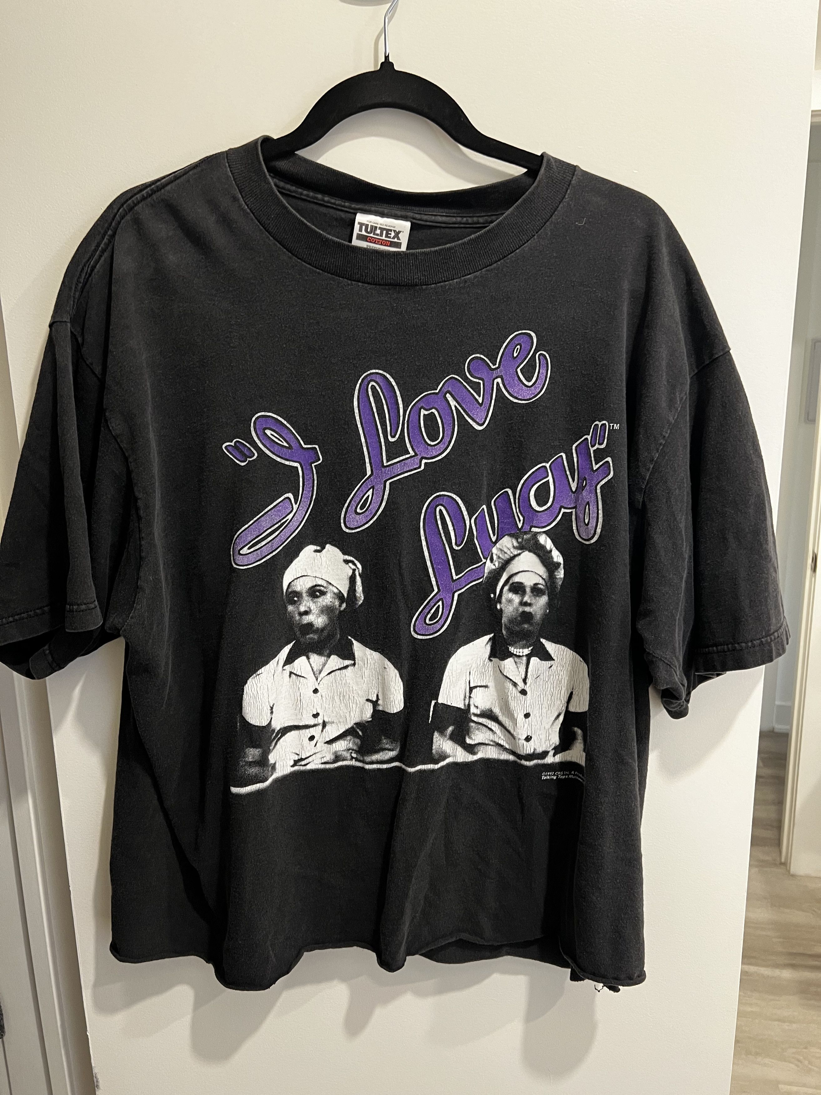 Vintage Cropped Raw Hem I Love Lucy Tee Size US XL / EU 56 / 4 - 1 Thumbnail