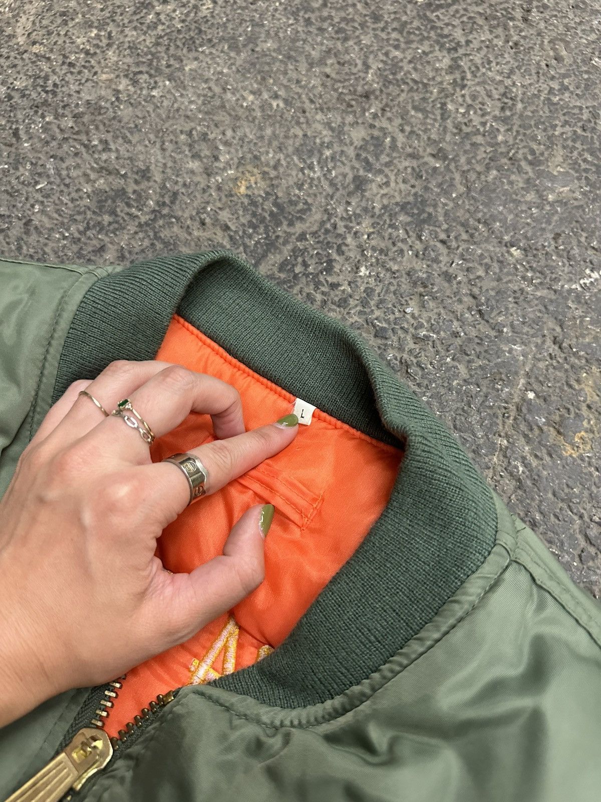 Vintage Y2K flight army bomber jacket Size US L / EU 52-54 / 3 - 13 Thumbnail