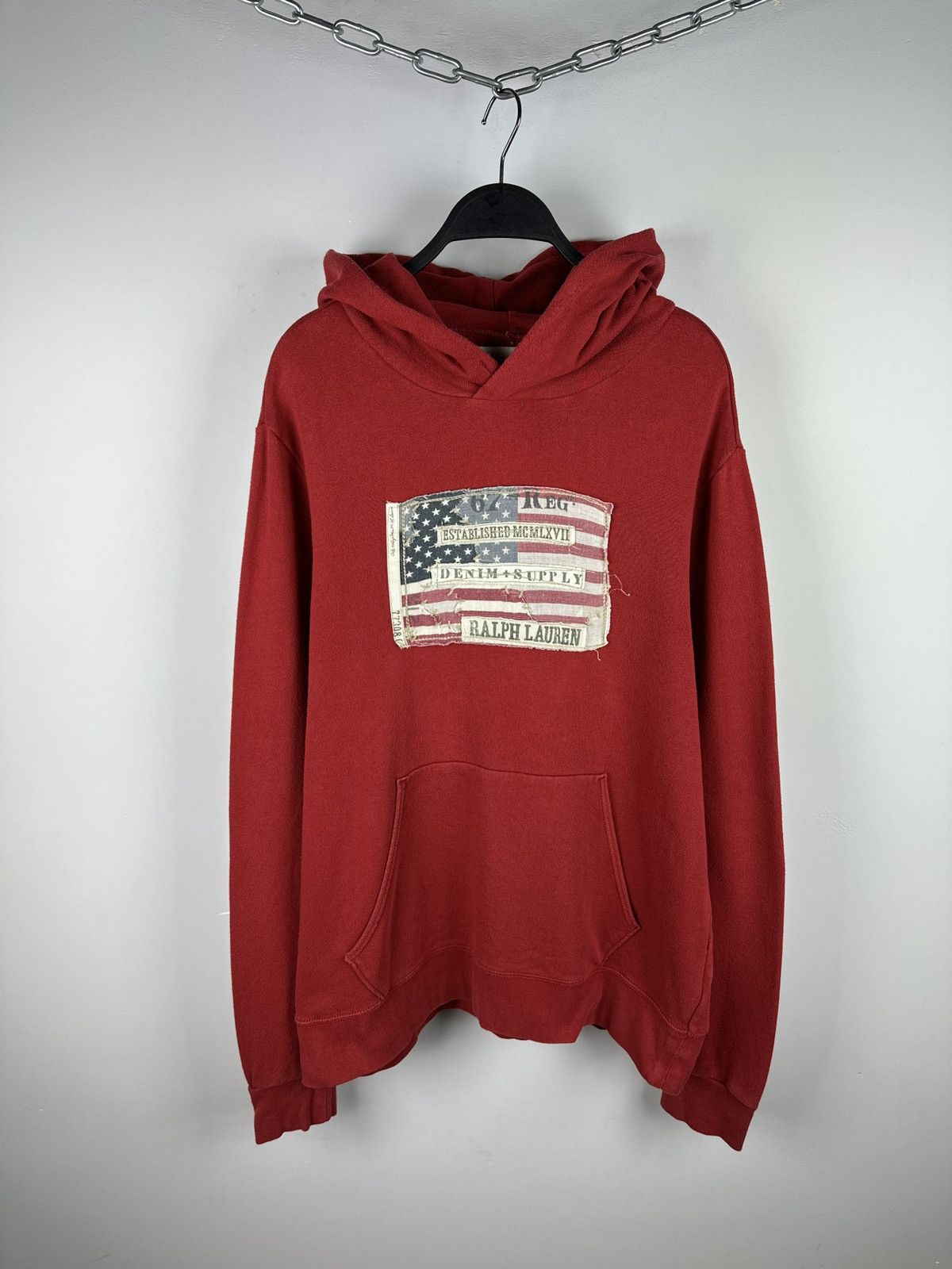 Denim & Supply Ralph Lauren Vintage Denim & Supply Ralph Lauren Big American Flag Hoodie Size US L / EU 52-54 / 3 - 1 Thumbnail