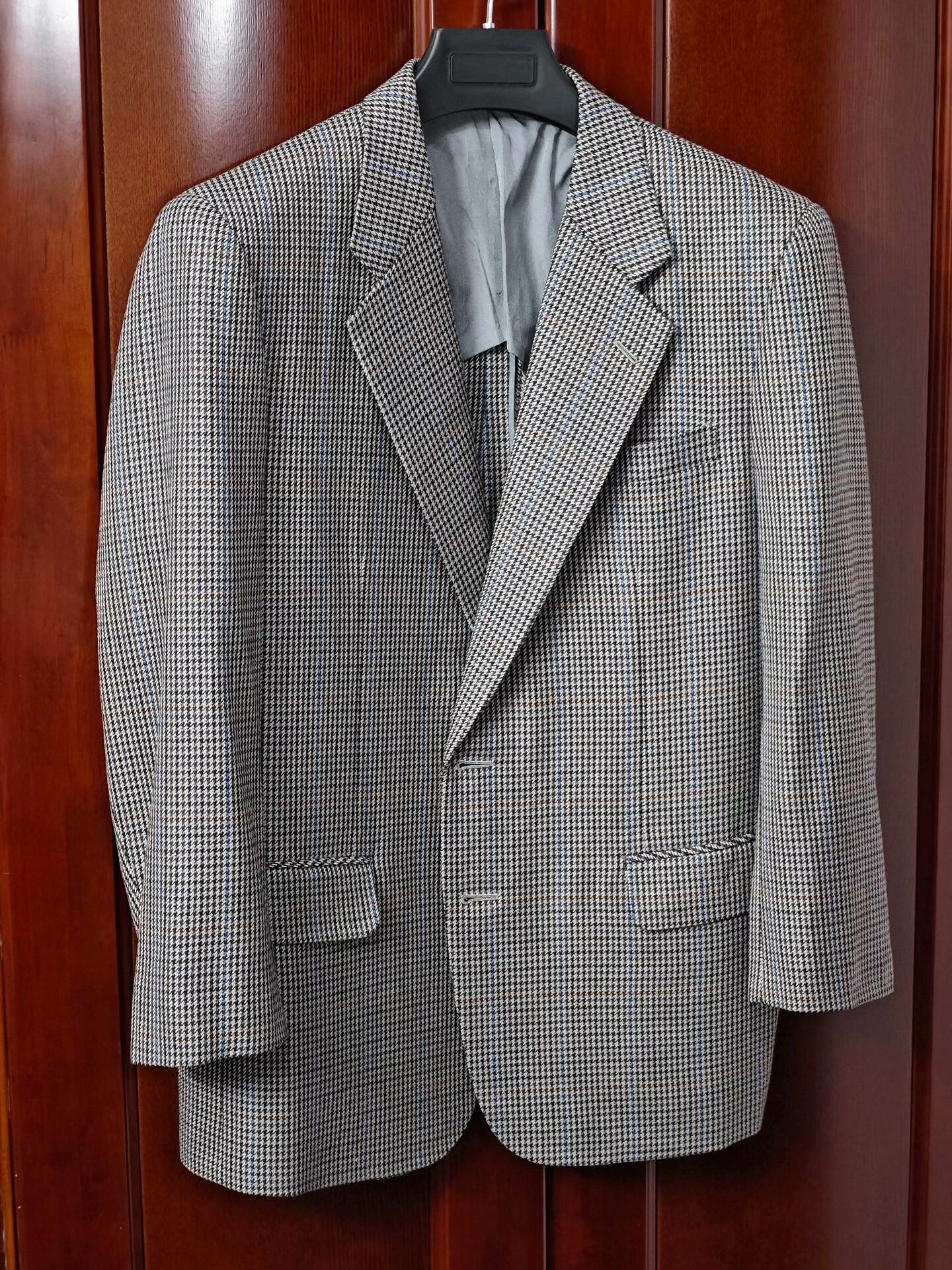 Holland & Sherry Custom Holland Sherry Gray Houndstooth Suit Size US M / EU 48-50 / 2 - 1 Thumbnail