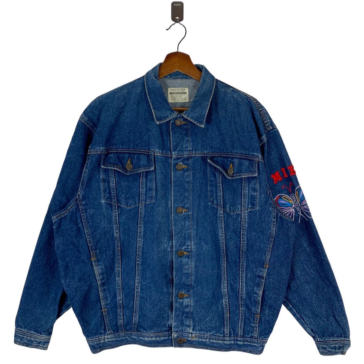 Other VINTAGE PARFECTION BUTTERFLY EMBROIDERY DEMIN JACKET Size US M / EU 48-50 / 2 - 3 Thumbnail