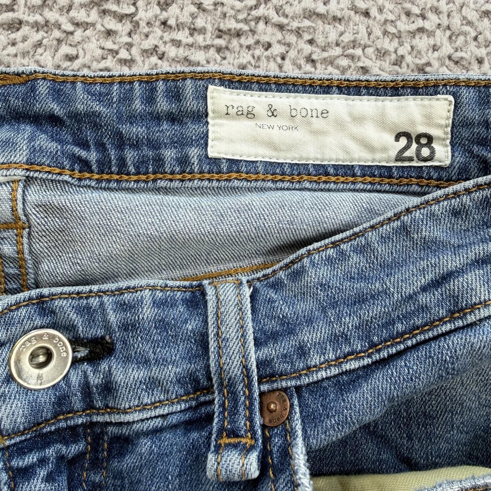 Rag & Bone Rag & Bone Slim Fit Jeans Blue Mens 28 Medium Wash Low Rise Size US 28 / EU 44 - 5 Thumbnail