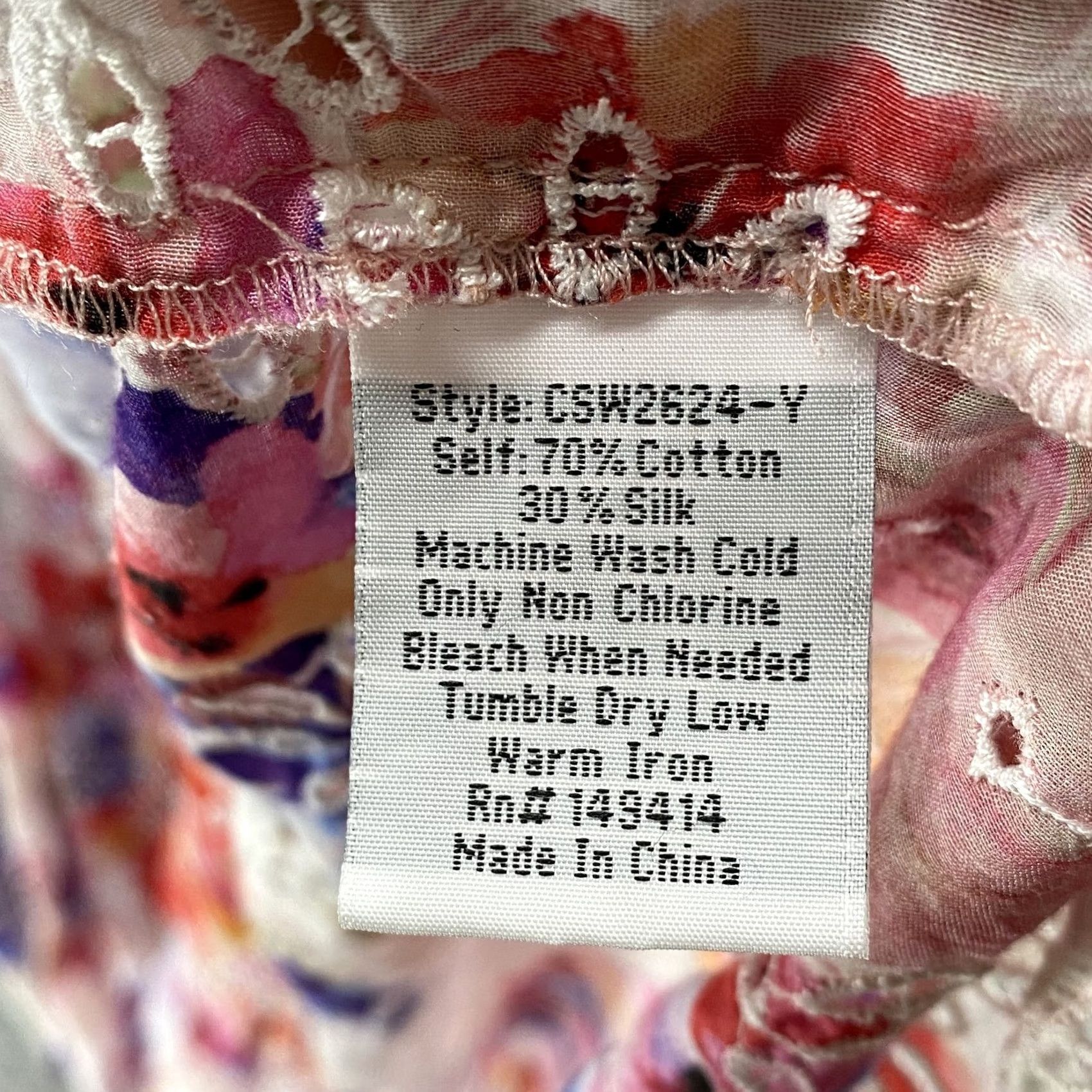 Johnny Was Johnny Was Midi Dress Womens XS Embroidered Floral Boho Cotton Silk Empire Dress Size XS / US 0-2 / IT 36-38 - 7 Thumbnail