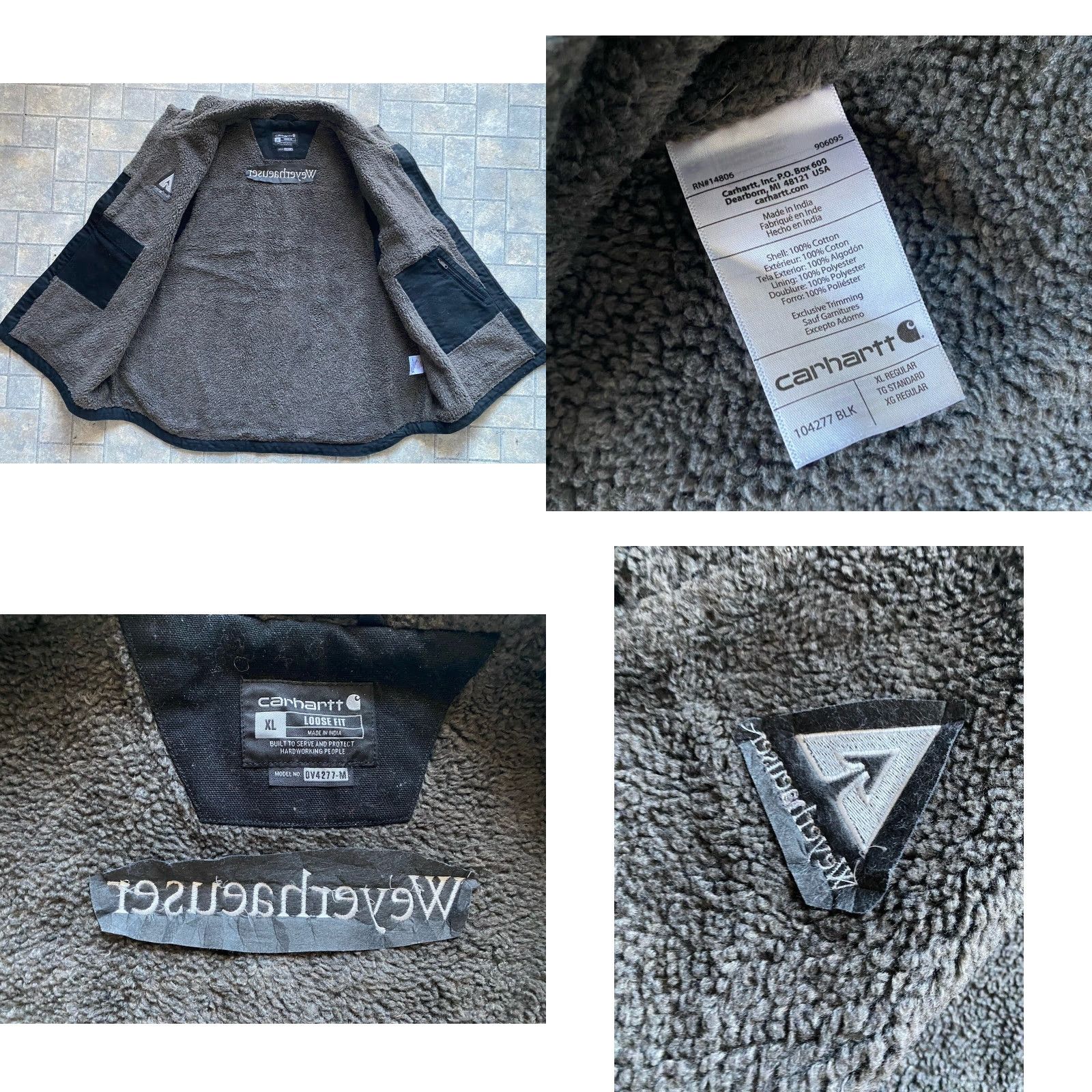Carhartt Carhartt Vest XL Men Black Embroidered Sherpa Loose Fit 0V4277-M Size US XL / EU 56 / 4 - 8 Thumbnail