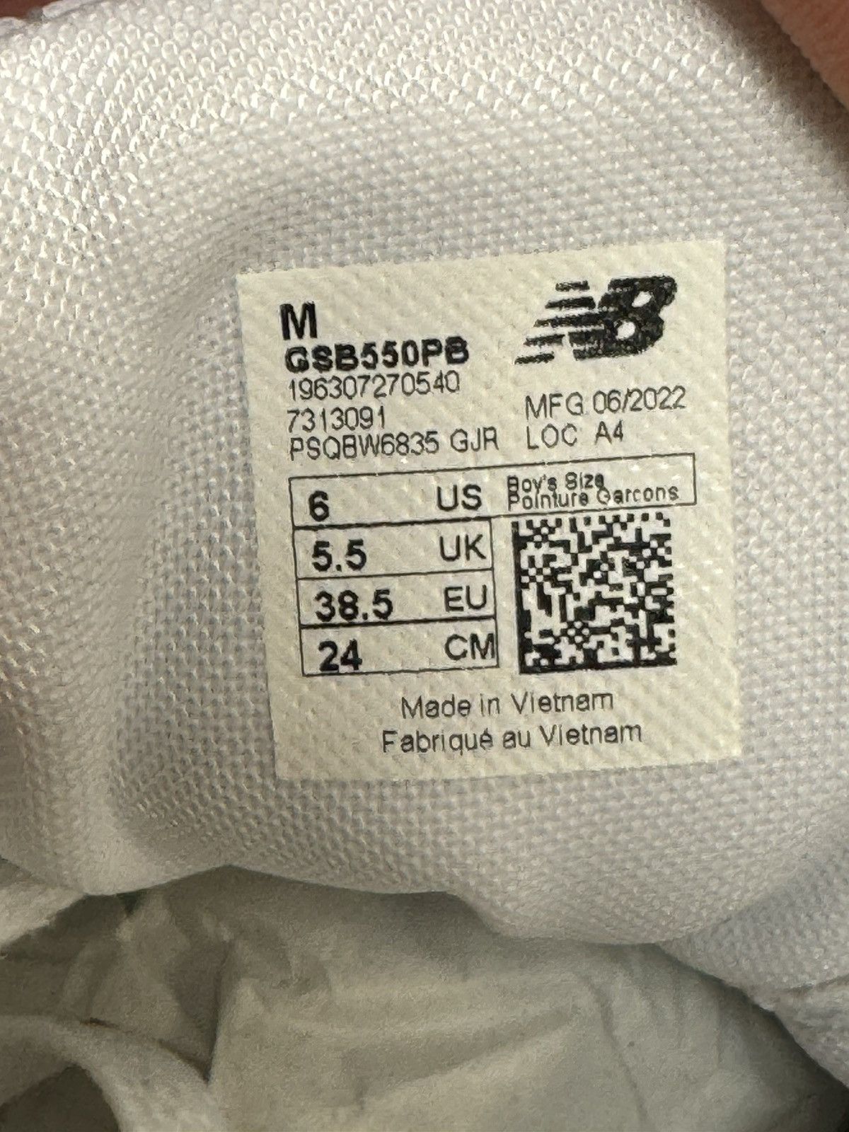 New Balance New balance 550 white grey (gs) Size US 6 / IT 36 - 6 Thumbnail