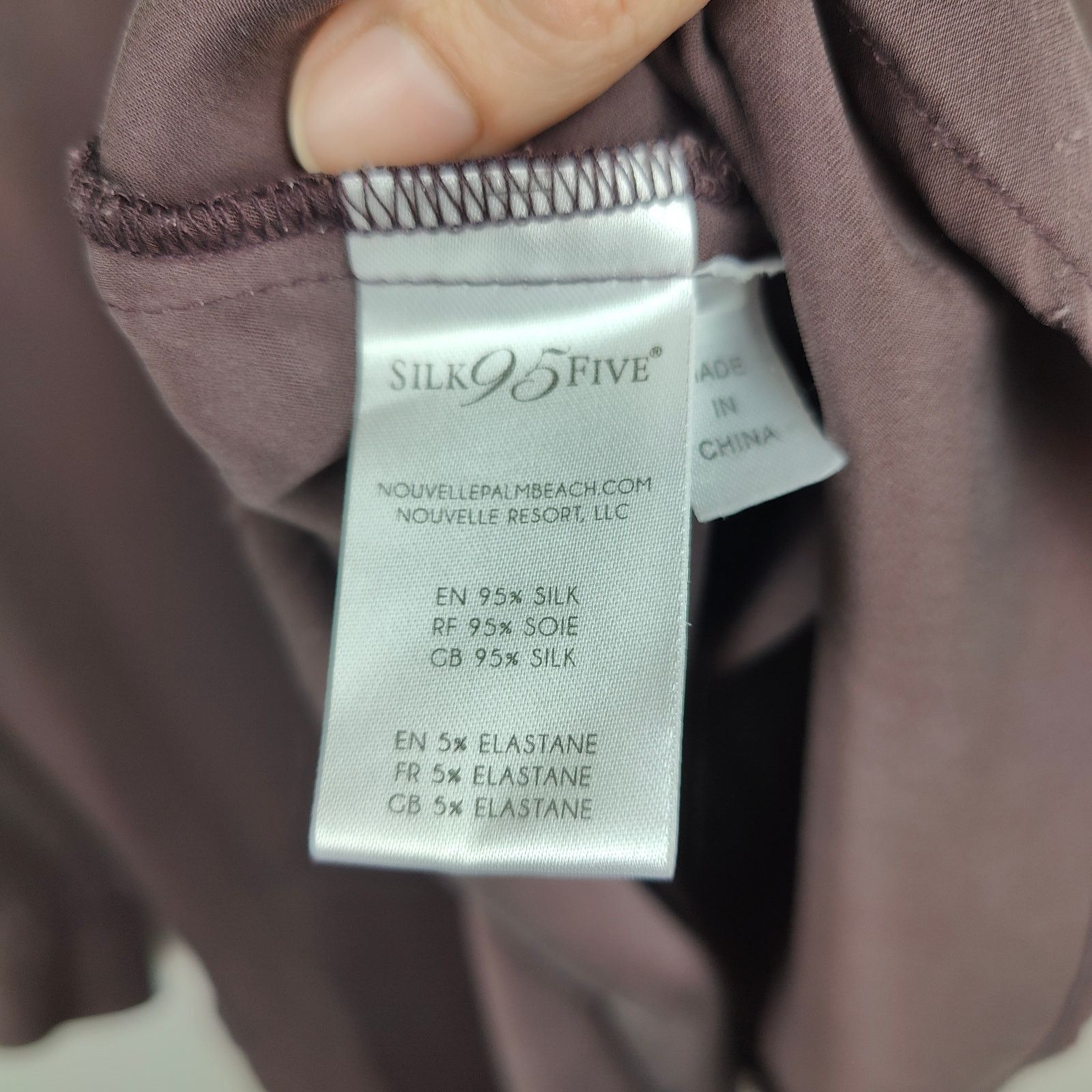 Other Nouvelle Silk95Five Stretch Silk Top Womens XS Purple Size XS / US 0-2 / IT 36-38 - 8 Thumbnail