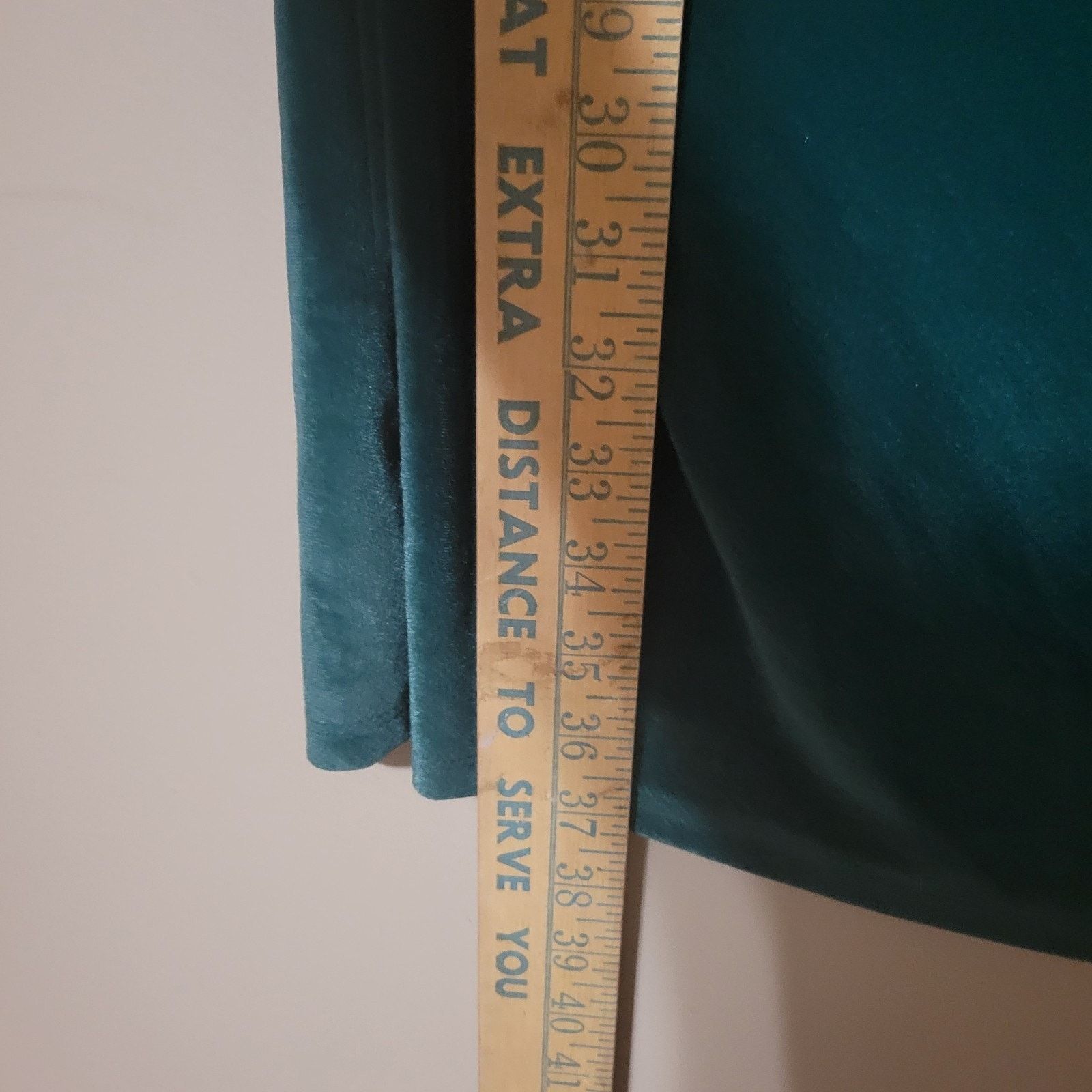 & Other Stories NEW A New Day Women's XL Velvet Ruched Dress Green Plus Size XL / US 12-14 / IT 48-50 - 2 Thumbnail