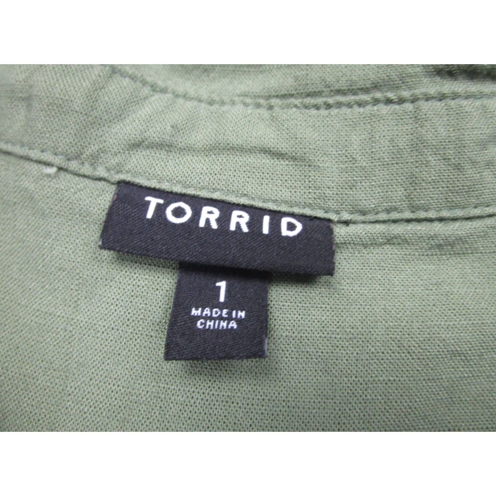 Torrid Torrid Shirt Womens Green Linen Button Up Long Sleeve Collared Casual Relaxed Fit Adult Regular Size 1 Size XS / US 0-2 / IT 36-38 - 3 Thumbnail