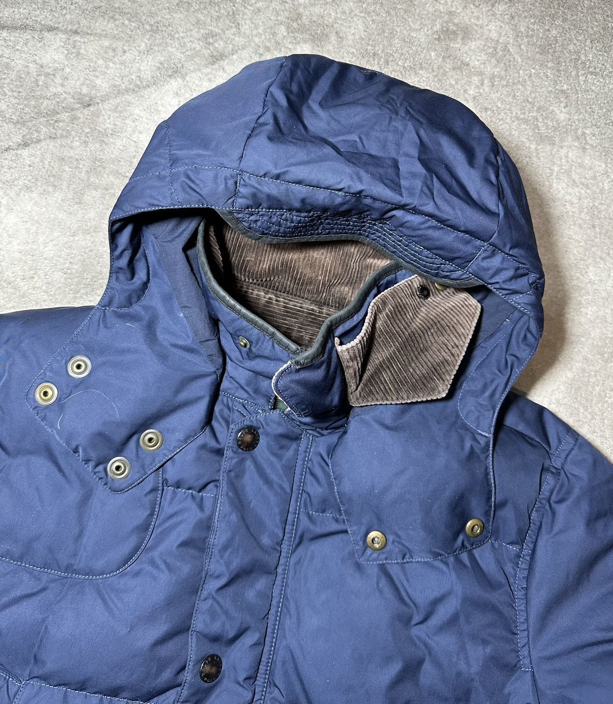 Polo Ralph Lauren × Ralph Lauren × Vintage Polo Ralph Lauren Navy Down Hooded Puffer Jacket Vintage Size US S / EU 44-46 / 1 - 4 Thumbnail