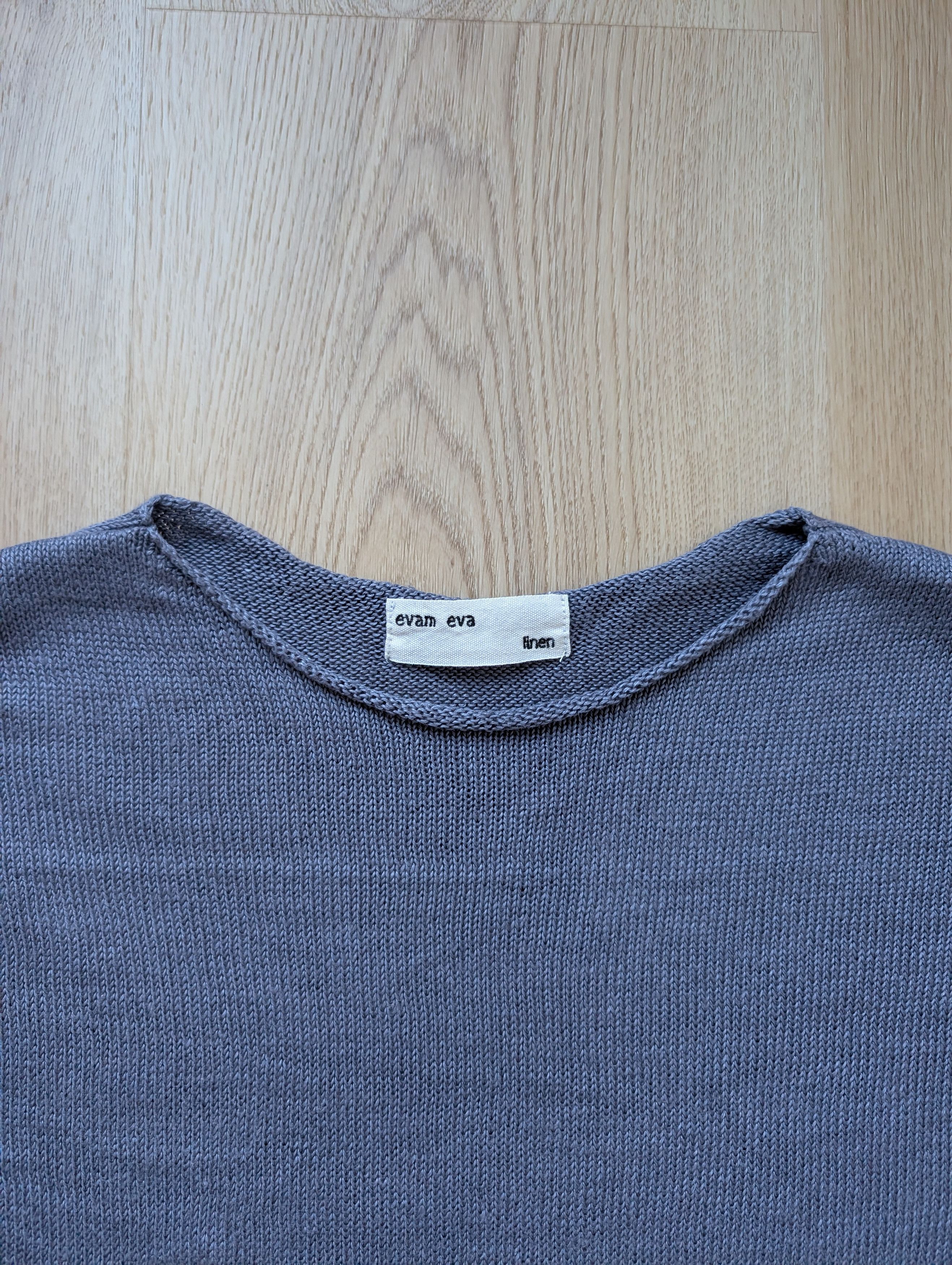 Japanese Brand Evam Eva 100% Linen Crew Neck Long Slv Sweater Japan Size S / US 4 / IT 40 - 2 Thumbnail
