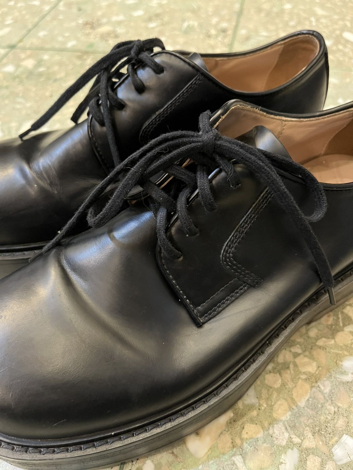 Bottega Veneta Bottega Veneta The Stilt Chunky-Sole Leather Derby Shoes Size US 9 / EU 42 - 14 Thumbnail