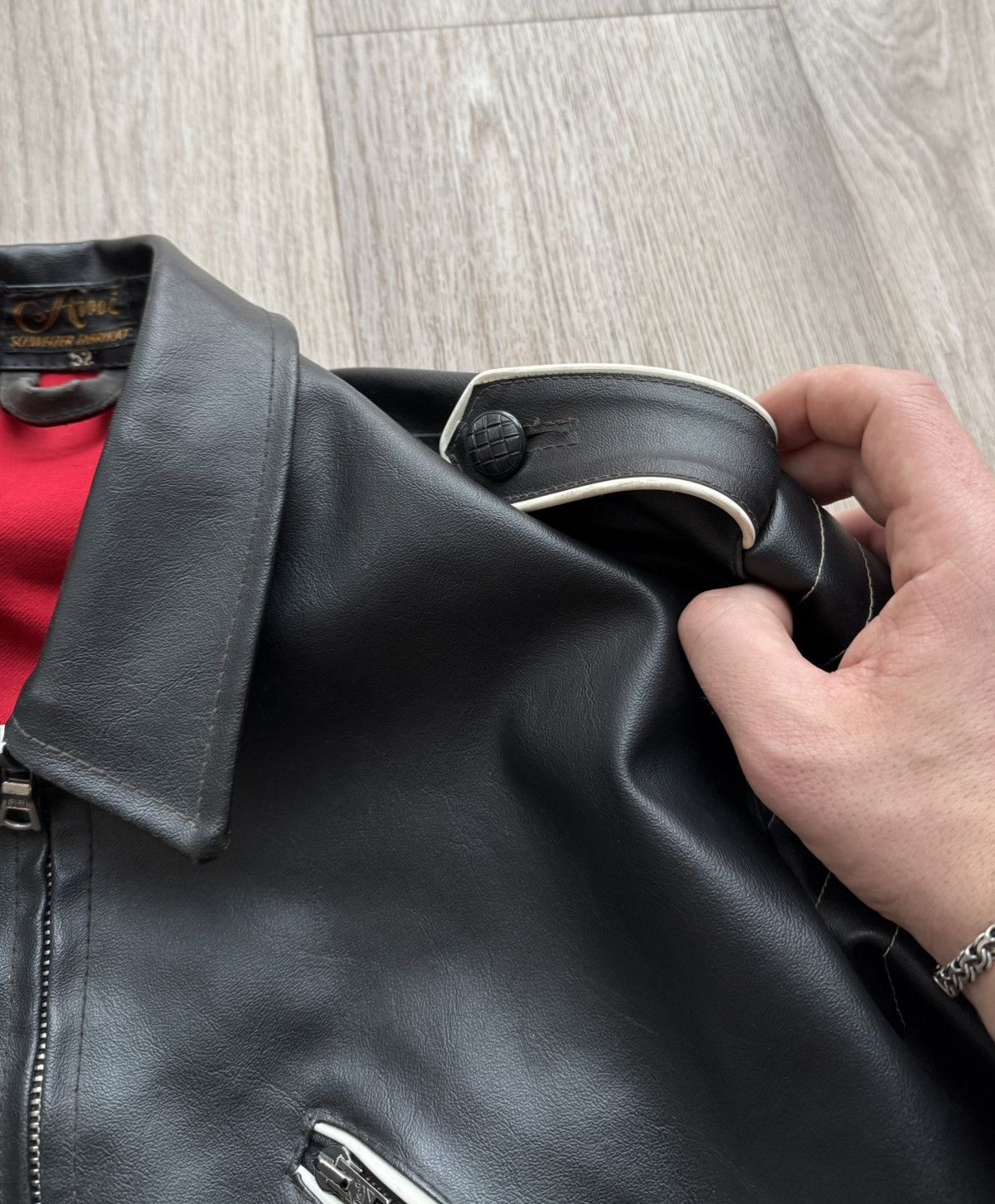 AMI Rare Vintage AMI Black Leather Racing Biker Jacket Size US L / EU 52-54 / 3 - 7 Thumbnail