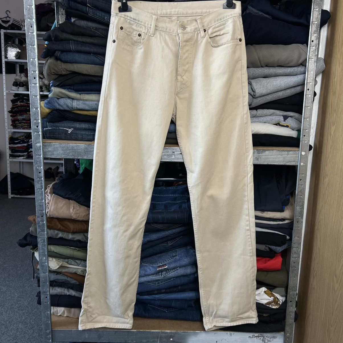 Levi's Vintage Clothing Vintage Levis 501xx Made InUSA rare beige denim jeans Size US 34 / EU 50 - 8 Thumbnail
