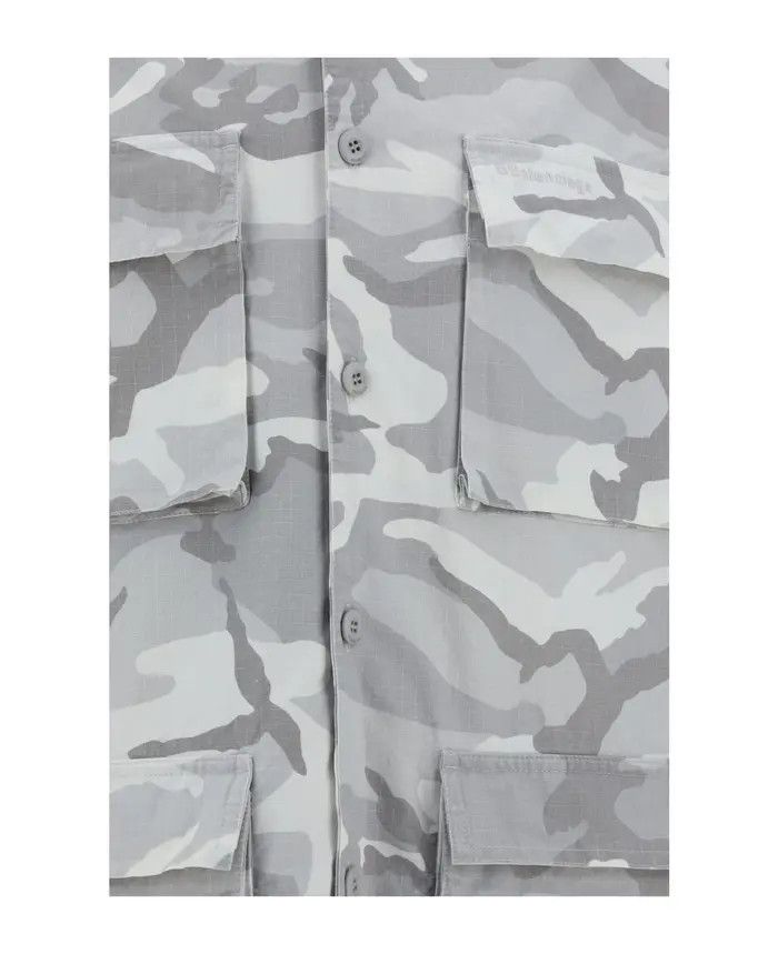 Balenciaga o1la1rc1a0226 Cargo Shirt In Light Grey Size US XS / EU 42 / 0 - 3 Thumbnail