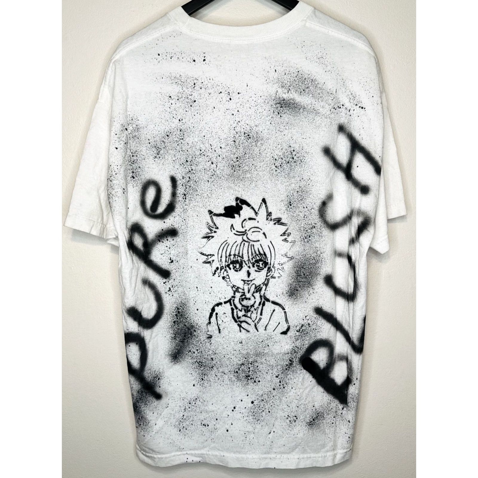 Hunter Hunter x Hunter Hisoka Killua Custom Airbrush Style Tee XL White Shirt Men Anime Art Size US XL / EU 56 / 4 - 7 Thumbnail
