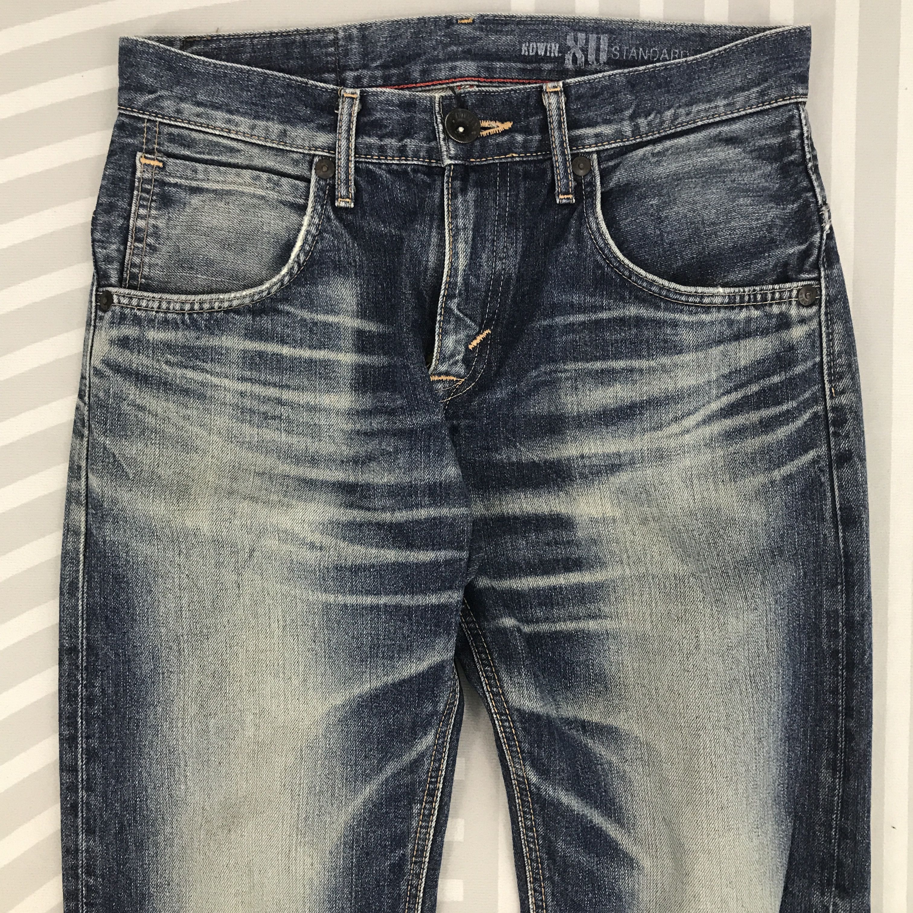 Edwin × Vintage Vintage Japan design Edwin Distressed Denim pants Size US 30 / EU 46 - 2 Thumbnail
