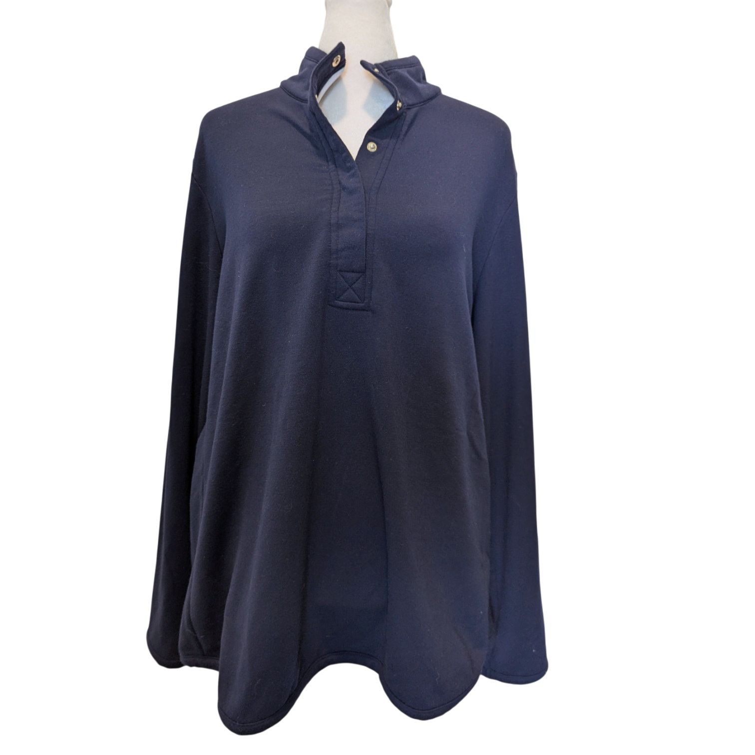 Other Fairway & Greene Kate Oldschool Navy Blue Snap Sweatshirt Size XL / US 12-14 / IT 48-50 - 3 Thumbnail
