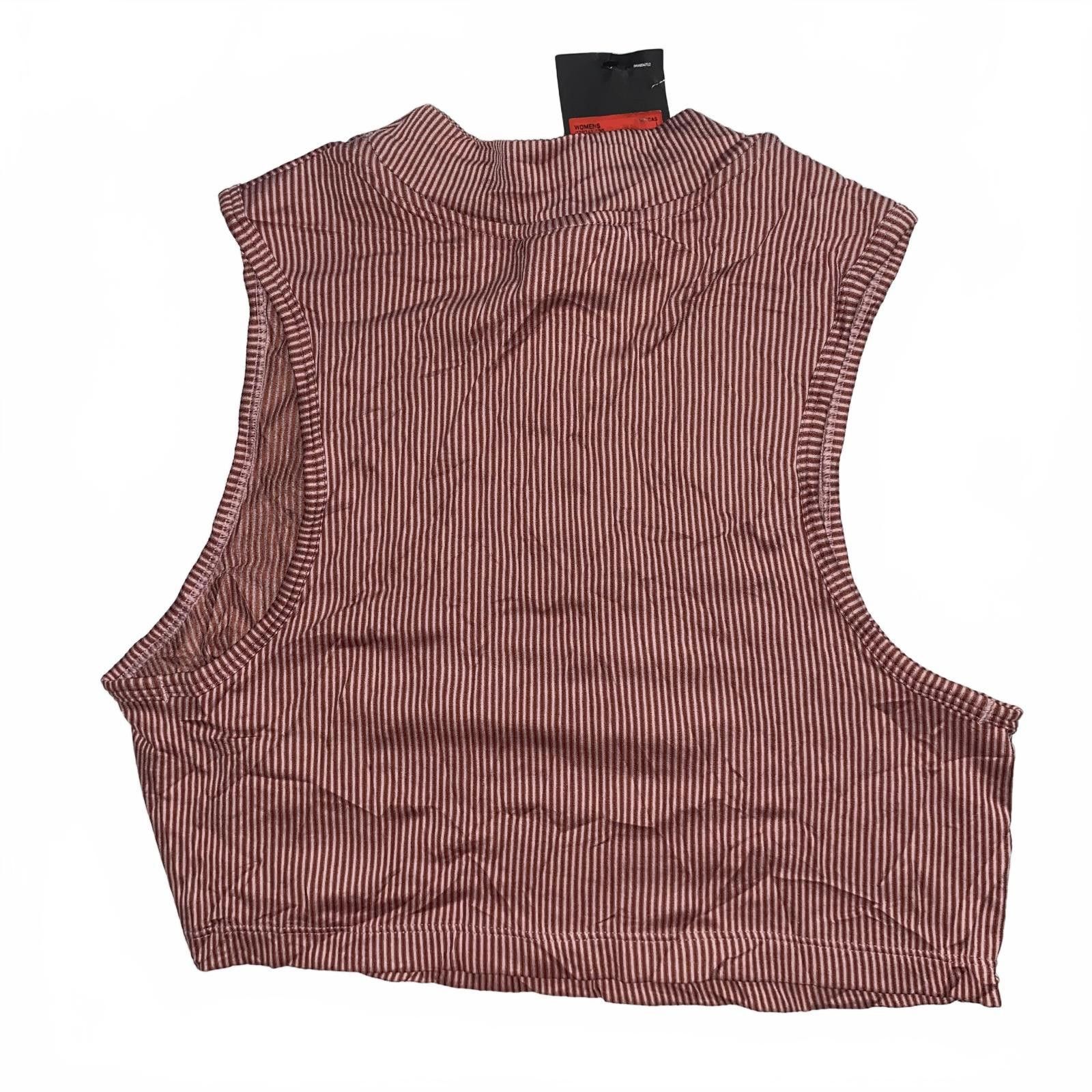 Nike Nike Air L Women Striped Cropped Tank NWT Streetwear Sporty Size L / US 10 / IT 46 - 2 Thumbnail