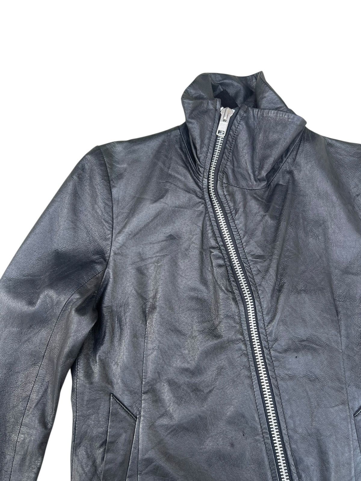 Ekam EKAM Distressed Pigskin Leather Asymmetrical Jacket Size US S / EU 44-46 / 1 - 7 Thumbnail