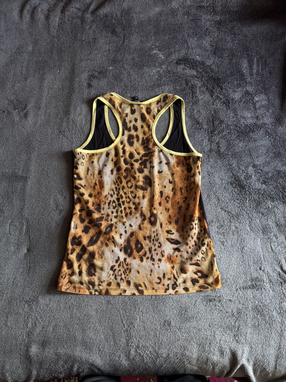 Versace Vintage Versace Tank Top mesh back tiger print Size L / US 10 / IT 46 - 4 Thumbnail