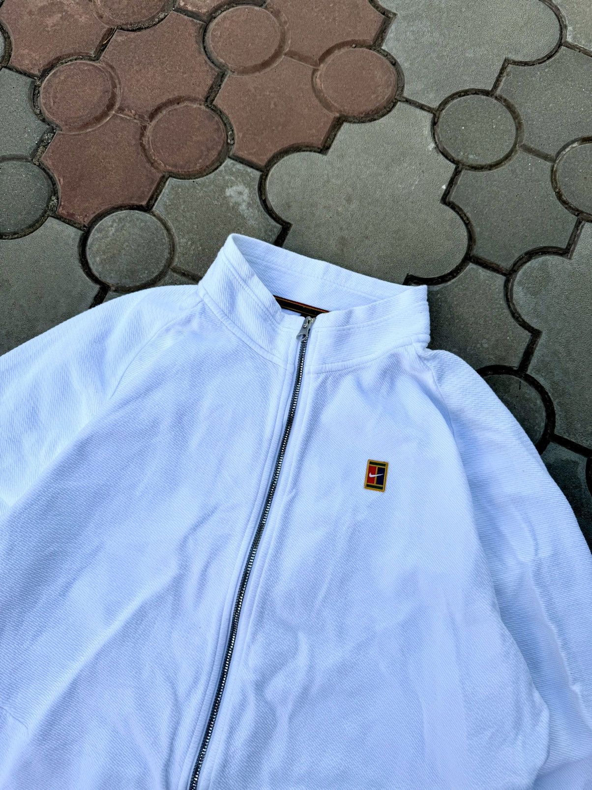 Nike × Vintage Vintage Nike Court Swoosh Zip Hoodie Y2K Size US L / EU 52-54 / 3 - 2 Thumbnail