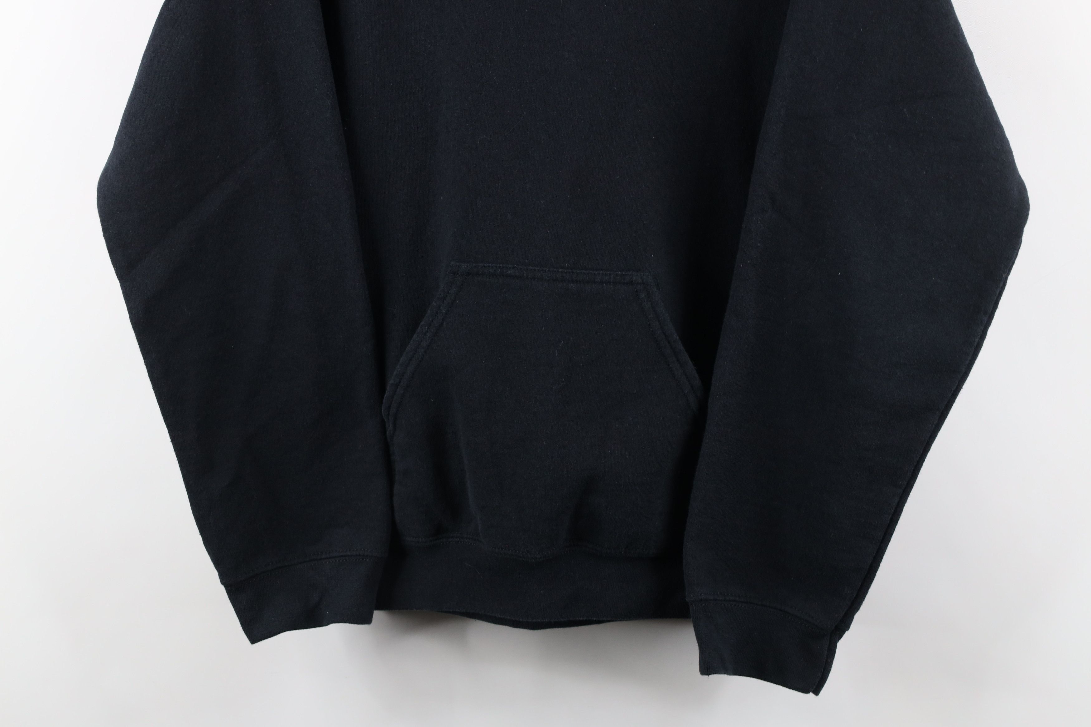 Vintage Vintage 90s Streetwear Faded Blank Hoodie Sweatshirt Black Size US S / EU 44-46 / 1 - 3 Thumbnail