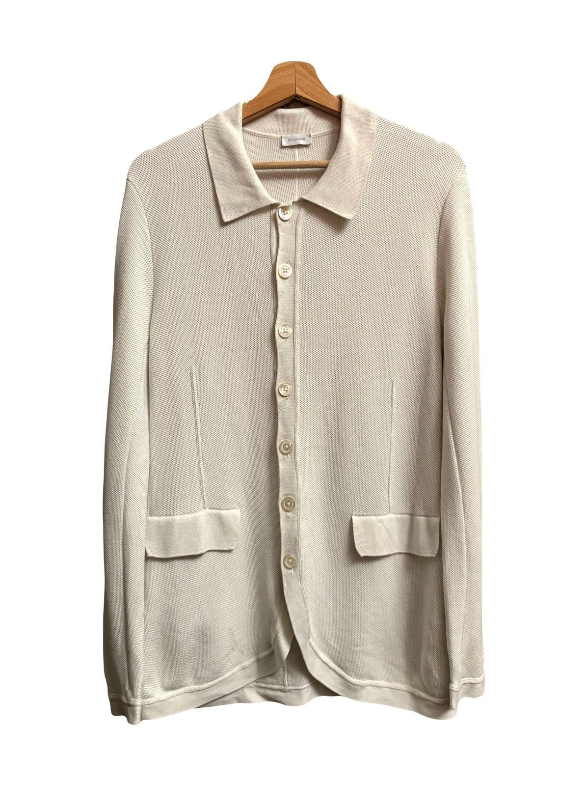 Jil Sander × Raf Simons jil sander raf simons knit jacket off white 48 slim Size US M / EU 48-50 / 2 - 1 Thumbnail