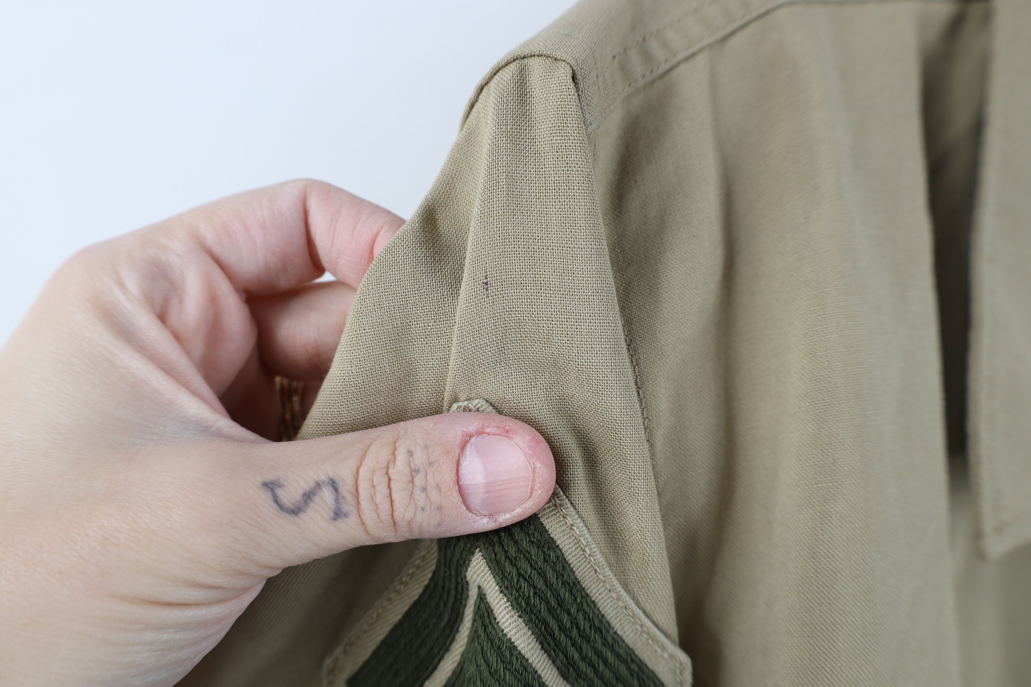 Vintage Vintage 60s 70s Vietnam War Military Field Button Shirt Size US L / EU 52-54 / 3 - 6 Thumbnail