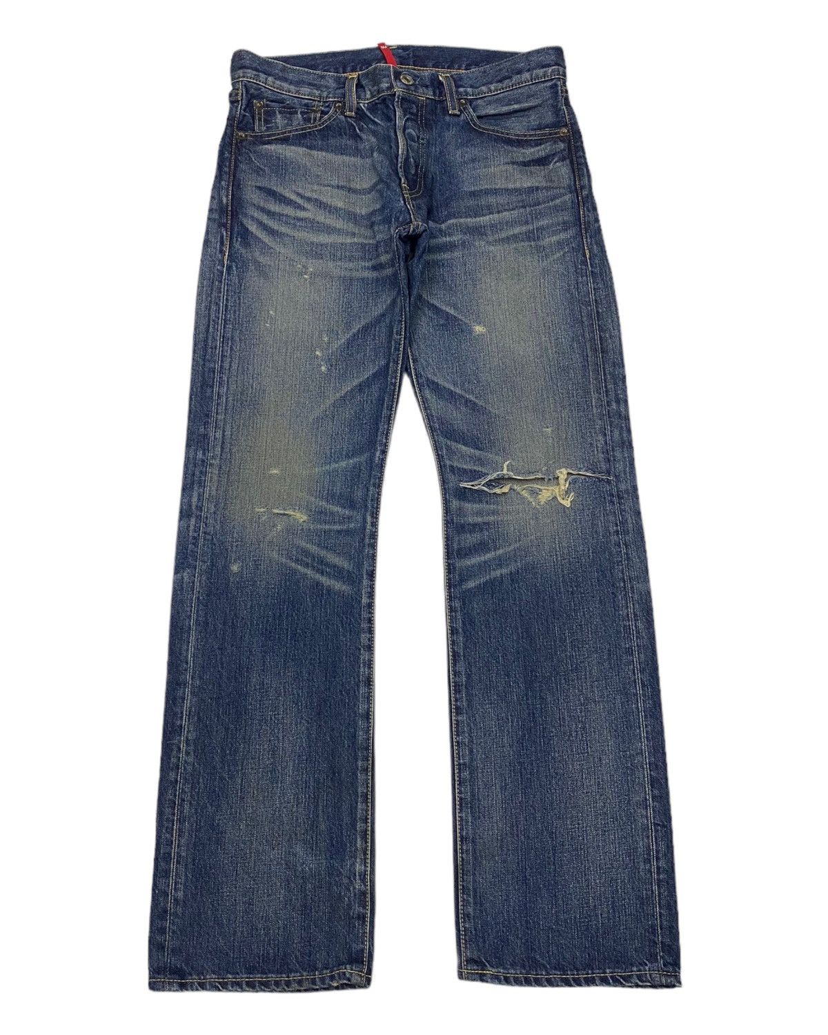 Undercover × Uniqlo VINTAGE UNIQLO UJ DISTRESSED DENIM JEANS UNDERCOVER STYLE Size US 31 - 4 Thumbnail