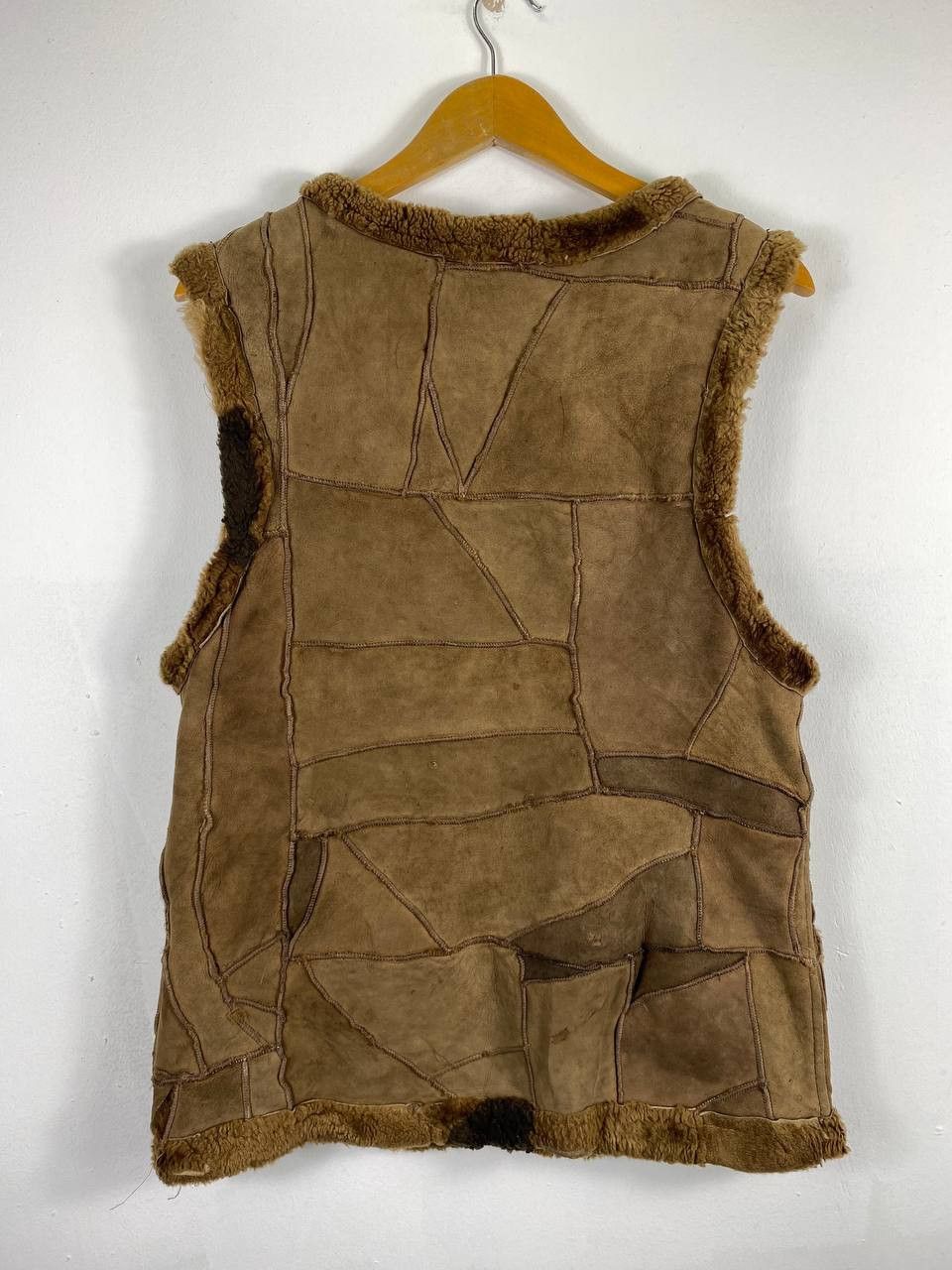 Leather houston leather patchwork vest fur lining nice design Size US L / EU 52-54 / 3 - 7 Thumbnail