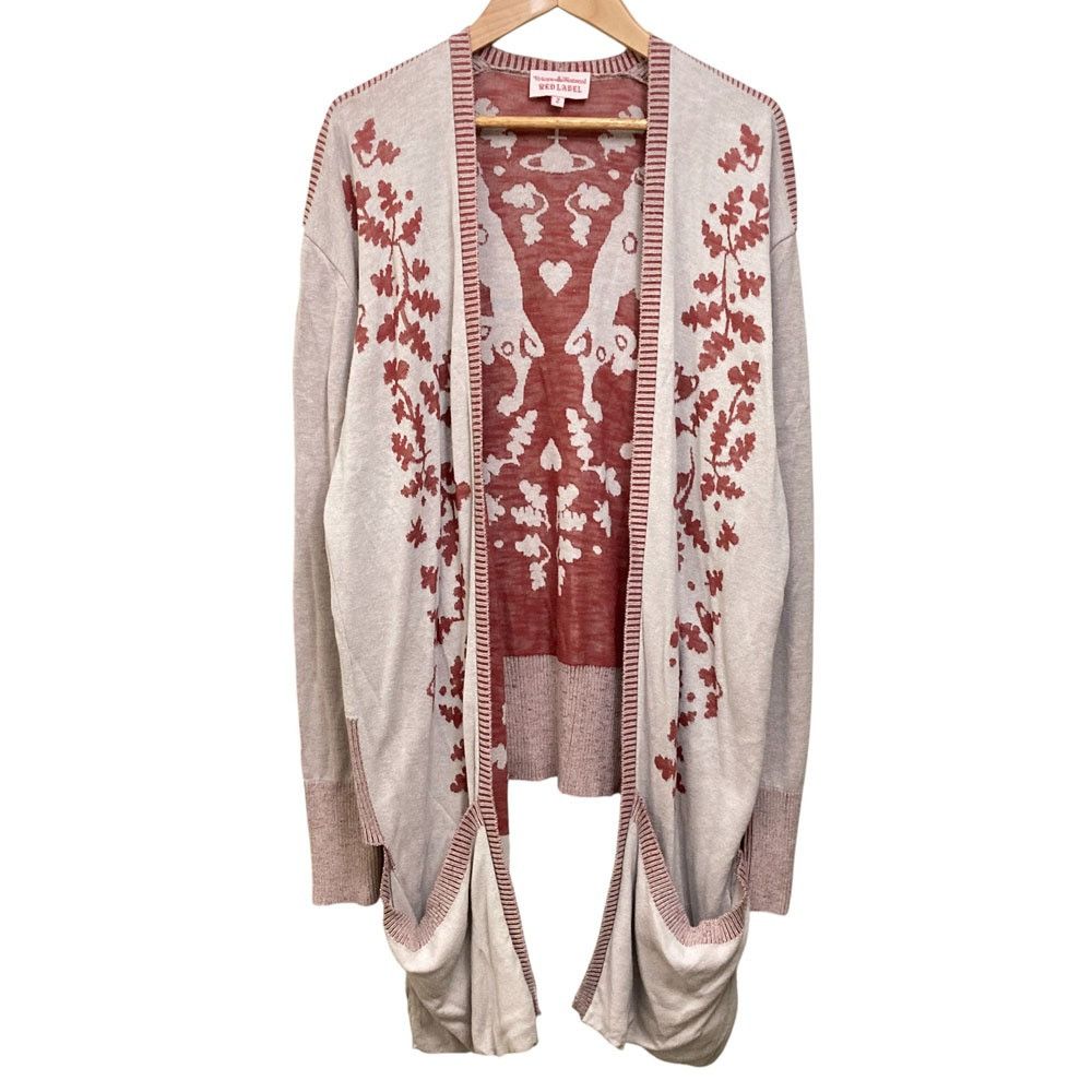 Vivienne Westwood Vivienne Westwood Vivienne Westwood Red Label Jacquard Long Cardigan Textile Tops DUTY FREE for USA Size ONE SIZE - 1 Thumbnail