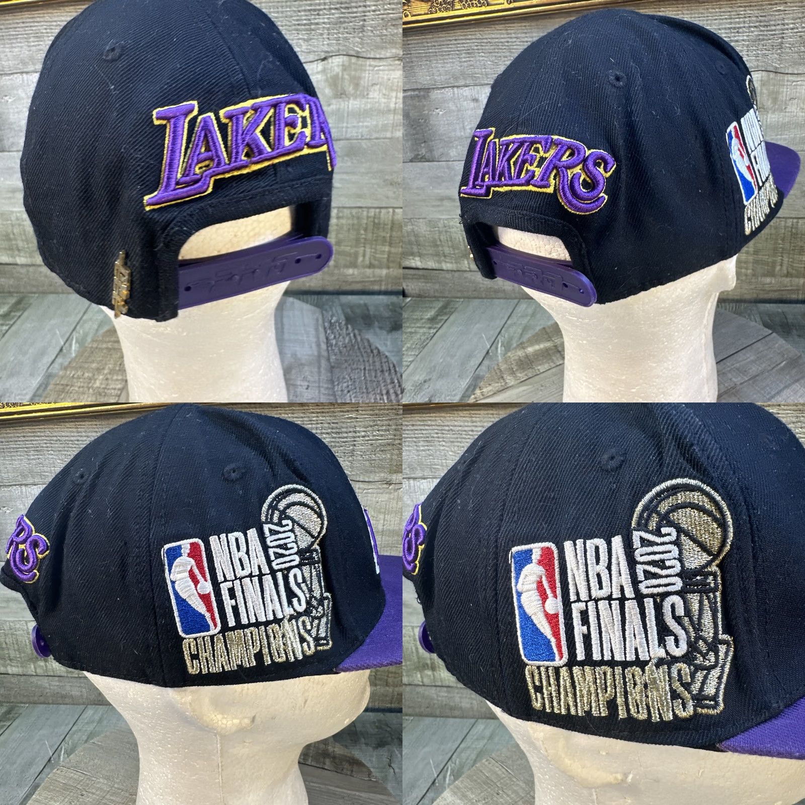 Pro Standard VINTAGE Pro Standard Lakers Hat Snapback Men One Size Black Purple Crown Patch 2020 Champs Mens Size ONE SIZE - 8 Thumbnail