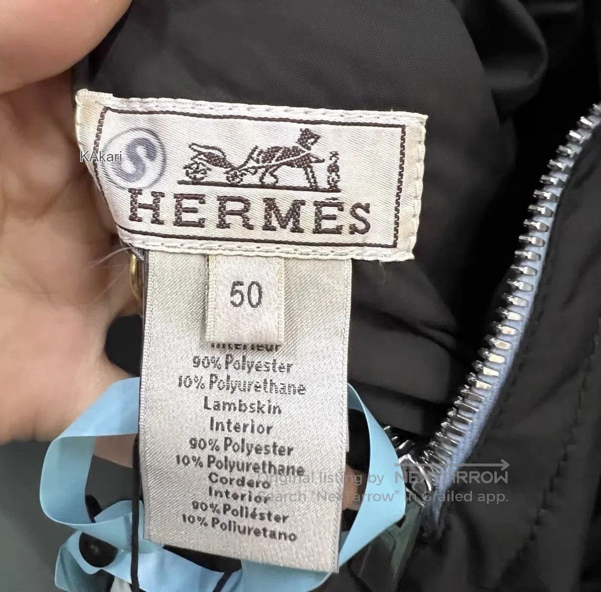 Hermes Brown er Jacket with Zip Pockets Size M. Size US M / EU 48-50 / 2 - 4 Thumbnail