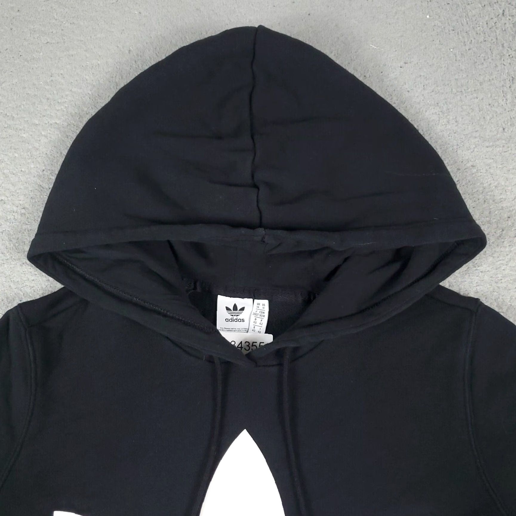 Adidas VINTAGE adidas Hoodie Women's Medium Black Casual Pullover Sweatshirt 90s Logo Size M / US 6-8 / IT 42-44 - 3 Thumbnail