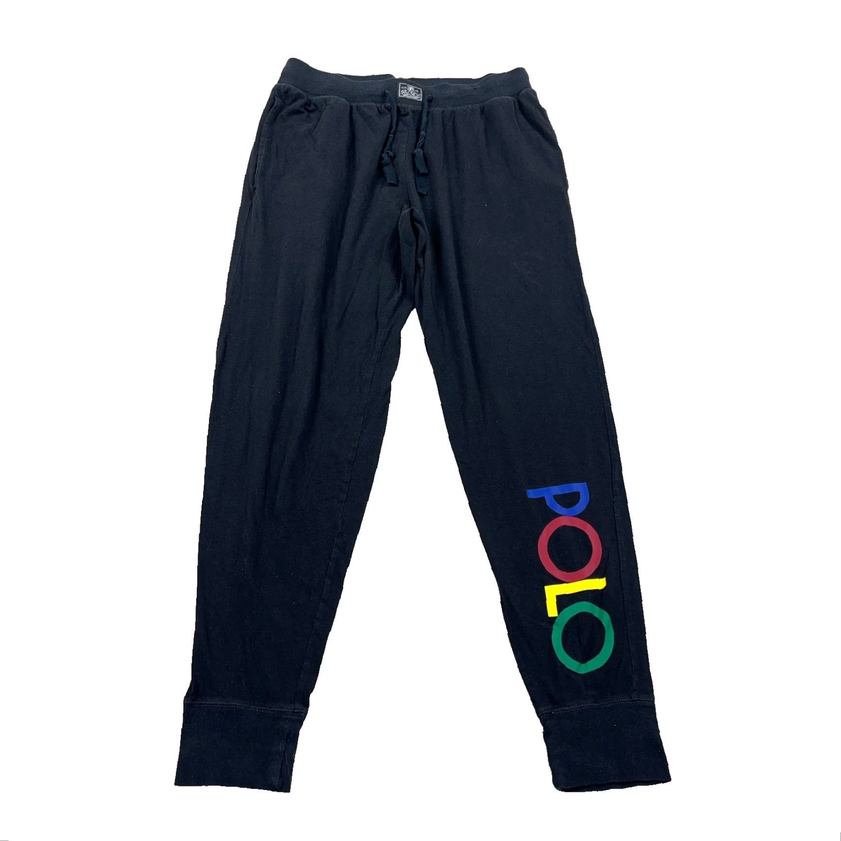Polo Ralph Lauren Polo Ralph Lauren Mens Medium Sleep Jogger Leggings Tapered Logo Adult Black 100% Cotton Spandex Jersey Pajama Pants Loungewear Size US M / EU 48-50 / 2 - 2 Thumbnail