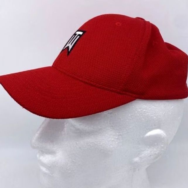 Nike Nike Tiger Woods Hat Mens L-XL Dri-Fit Red Legacy 91 Golf Cap Fitted Embroidered Size ONE SIZE - 3 Thumbnail