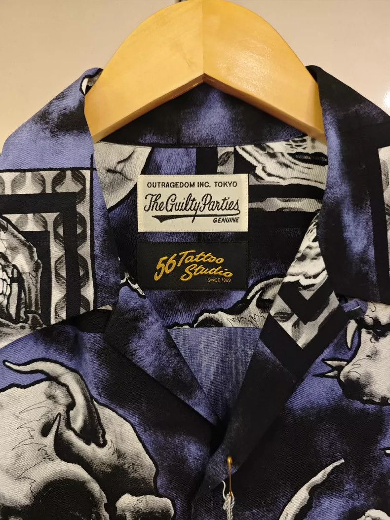 Wacko Maria WACKO MARIA 56 TATTOO STUDIO Skull Hawaiian shirt Size US L / EU 52-54 / 3 - 2 Thumbnail