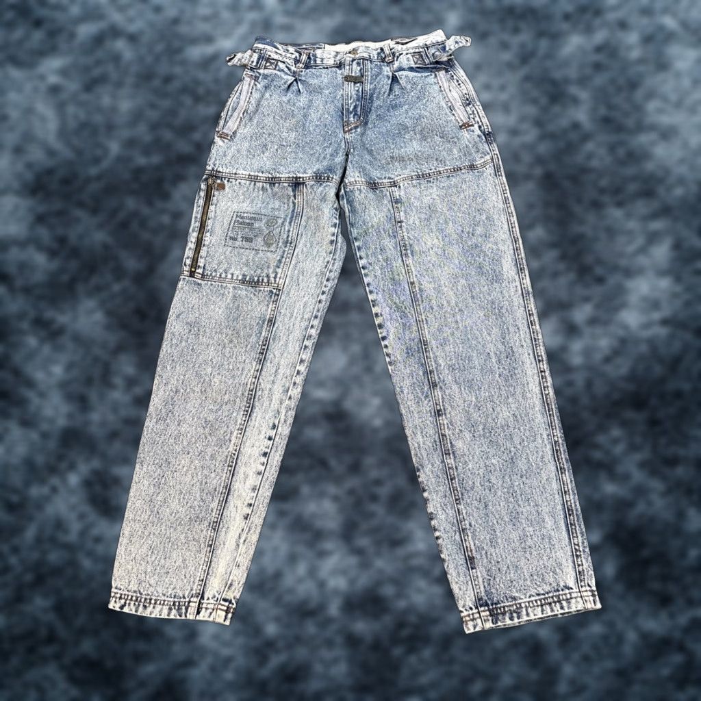 Vintage VINTAGE Gitano Jeans Cargo Mountain Platoon Baggy Light Wash 90s 32x32 Mens Blue Cotton Tapered 90s Mens Size US 32 / EU 48 - 1 Thumbnail