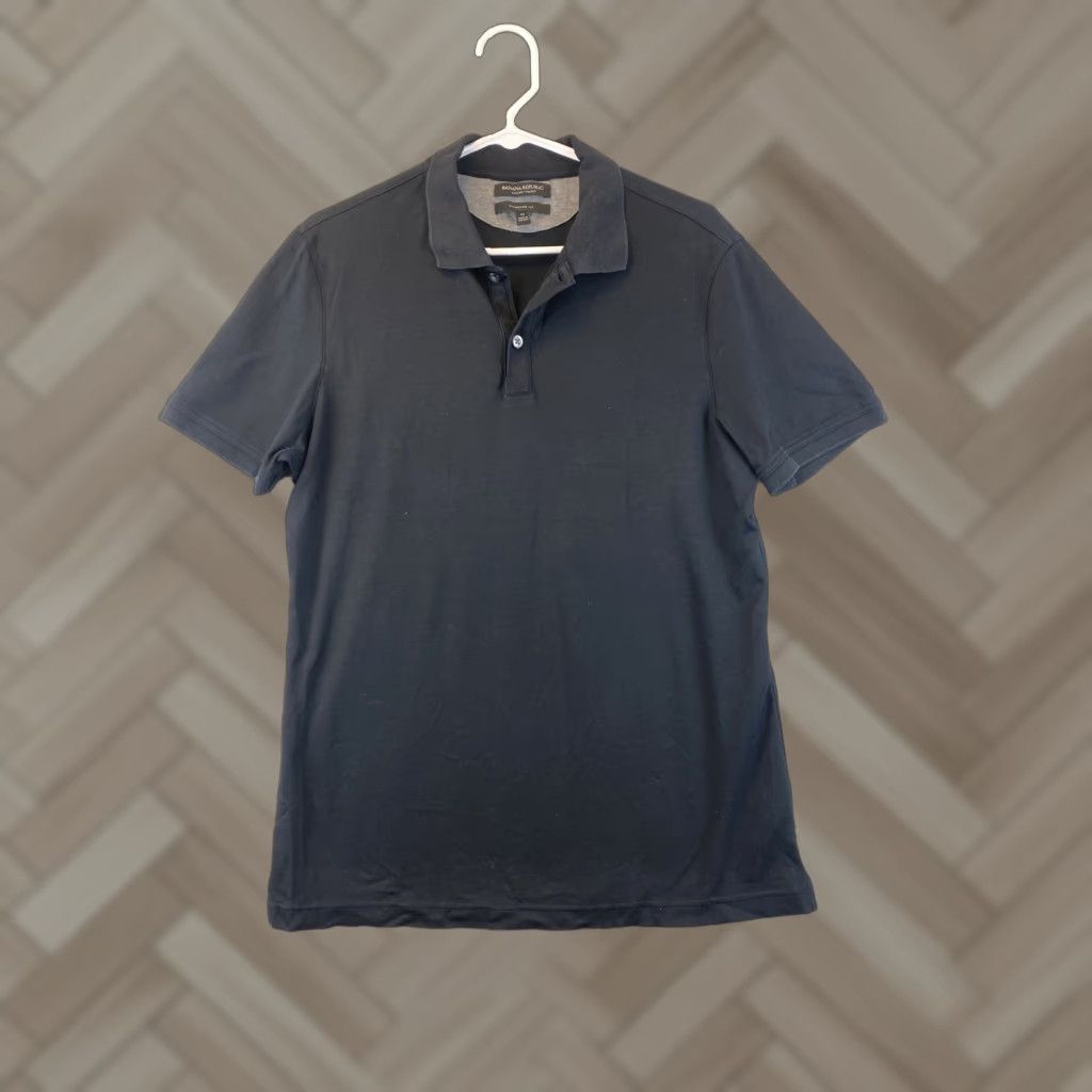 Banana Republic Banana Republic Polo Shirt Mens M Black Solid Short Sleeve /85-47 Size US M / EU 48-50 / 2 - 1 Thumbnail