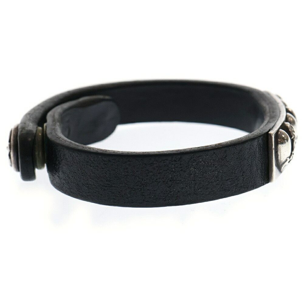 Chrome Hearts CHROME HEARTS LEATHER SILVER HEART CUFF PLATE BRACELET Size ONE SIZE - 4 Thumbnail